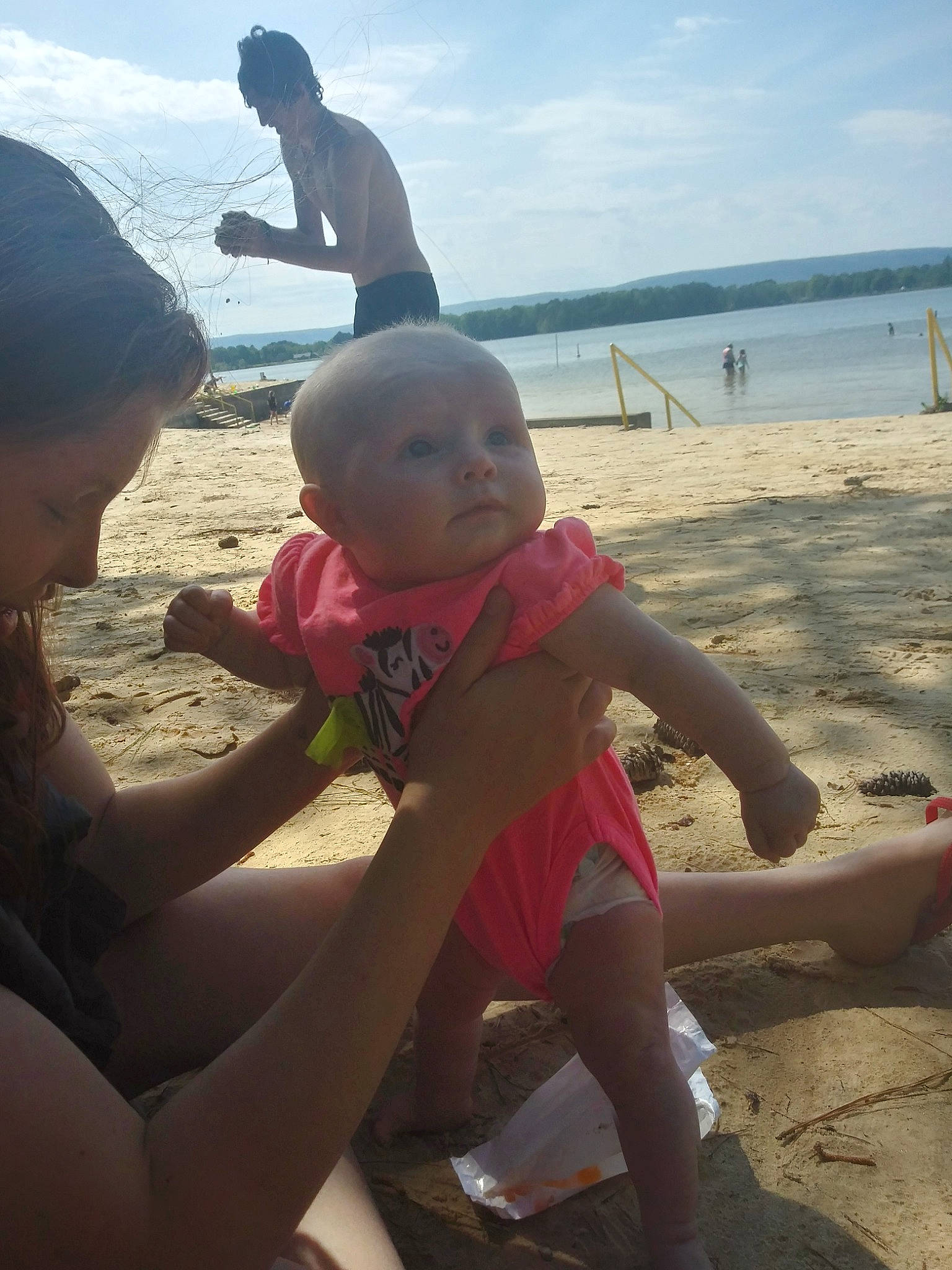 Leyla joined the competition — help win amazing prizes! beach, child, fun, person, play, sand, smile, summer, toddler, vacation