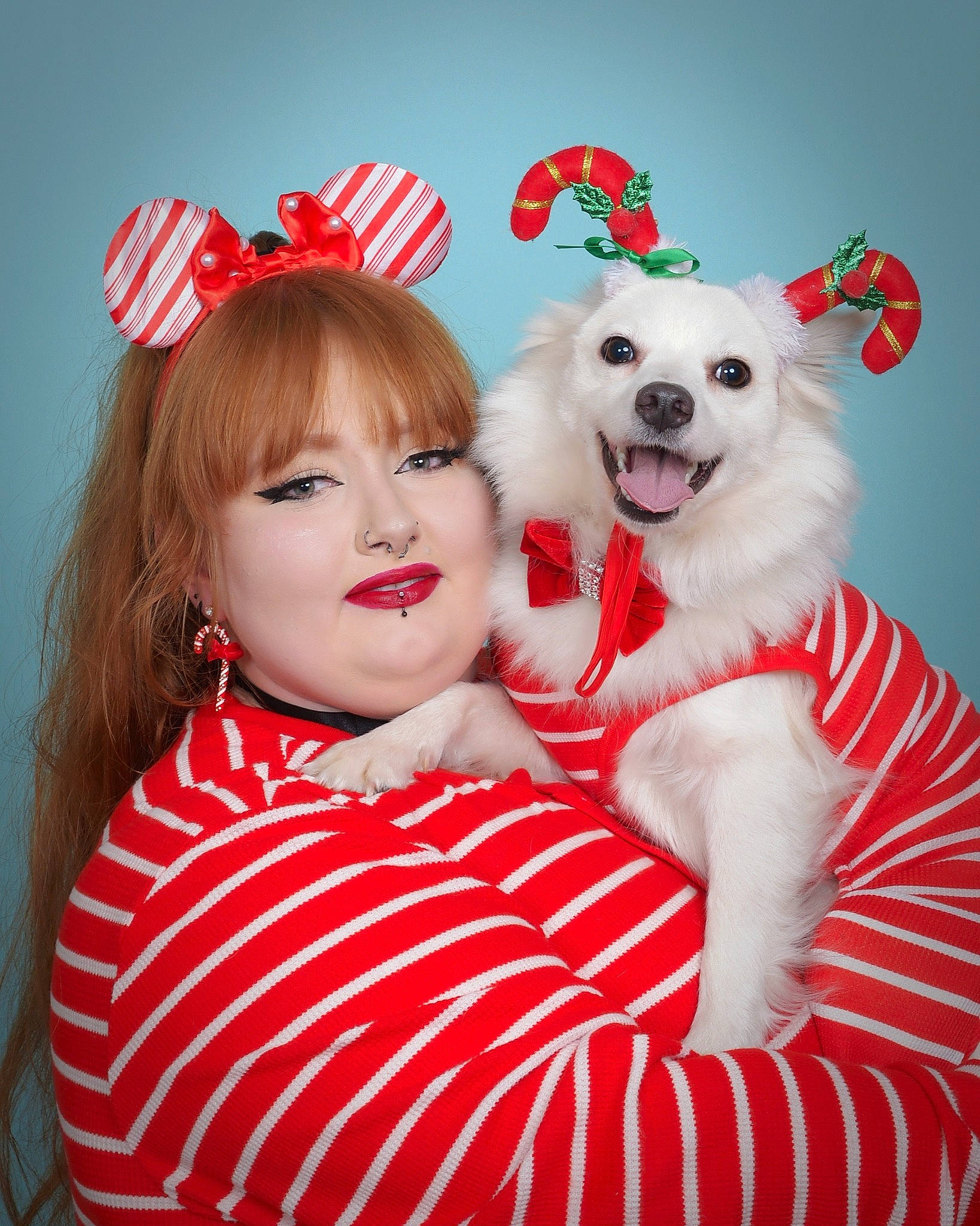 Phyllis joined the competition — help win amazing prizes! carnivore, child, christmas, christmas_eve, companion_dog, costume, dog, dog_breed, event, facial_expression, fictional_character, fun, fur, happy, head, holiday, pink, red, smile, toddler