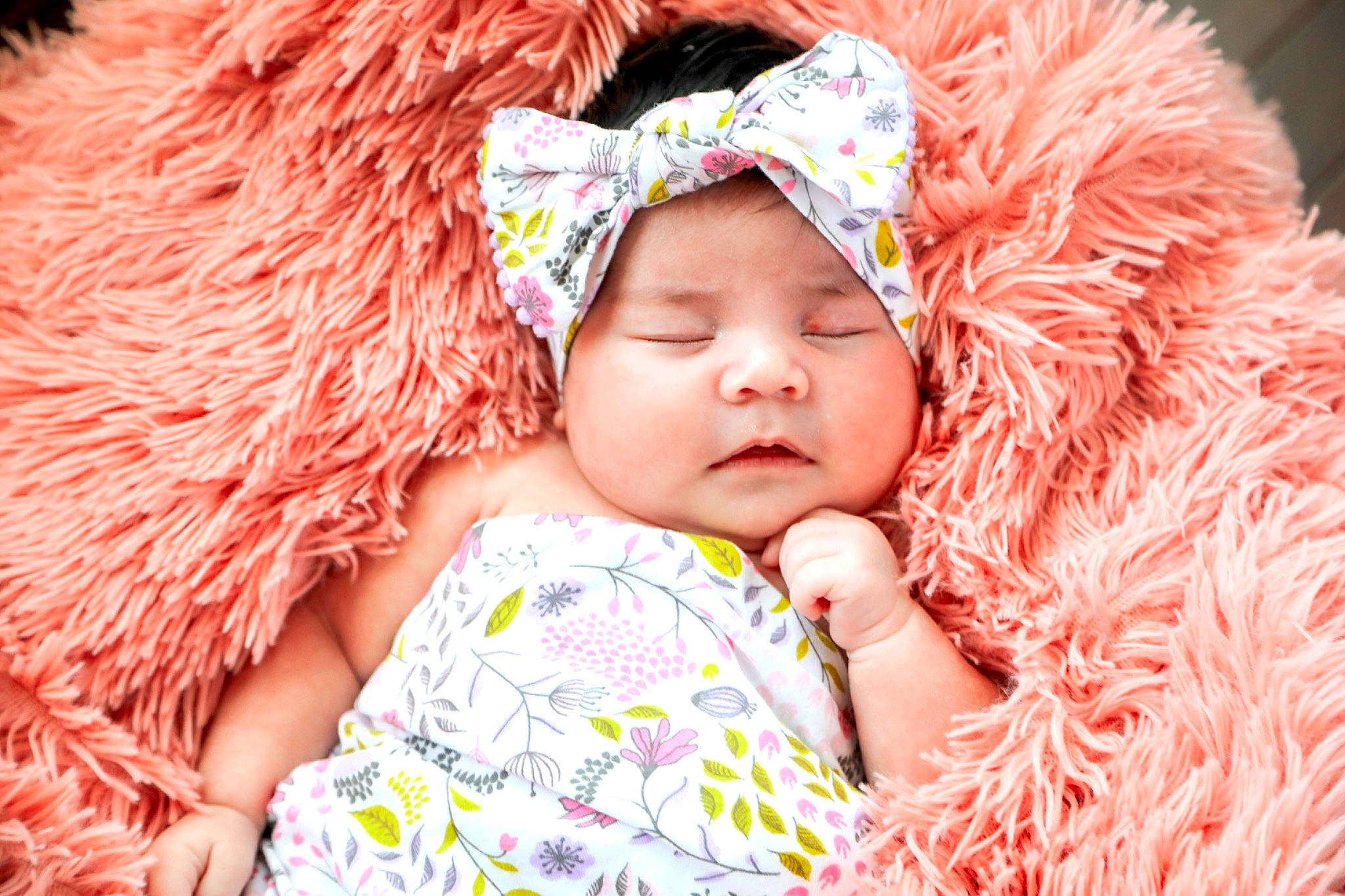 Azlina joined the competition — help win amazing prizes! baby, baby_sleeping, baby_toddler_clothing, beauty, cap, couch, eye, grass, happy, hat, headgear, headwear, leaf, mammal, people, people_in_nature, person, pink, skin, textile