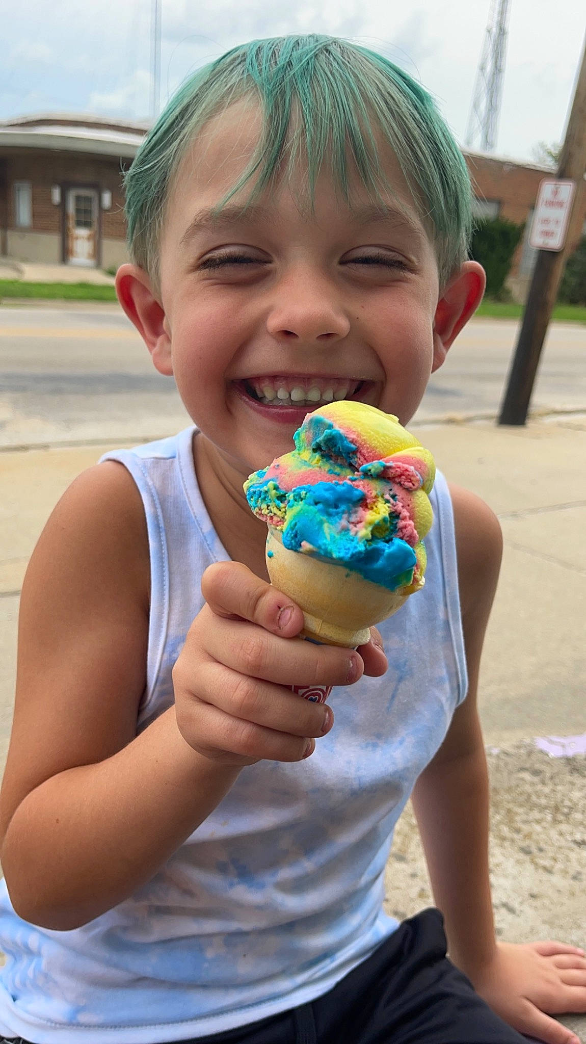 Maddox joined the competition — help win amazing prizes! arm, child, dairy, dessert, finger_food, food, frozen_dessert, fun, hand, happy, ingredient, joy, leisure, party, person, play, sky, smile, summer, sweetness