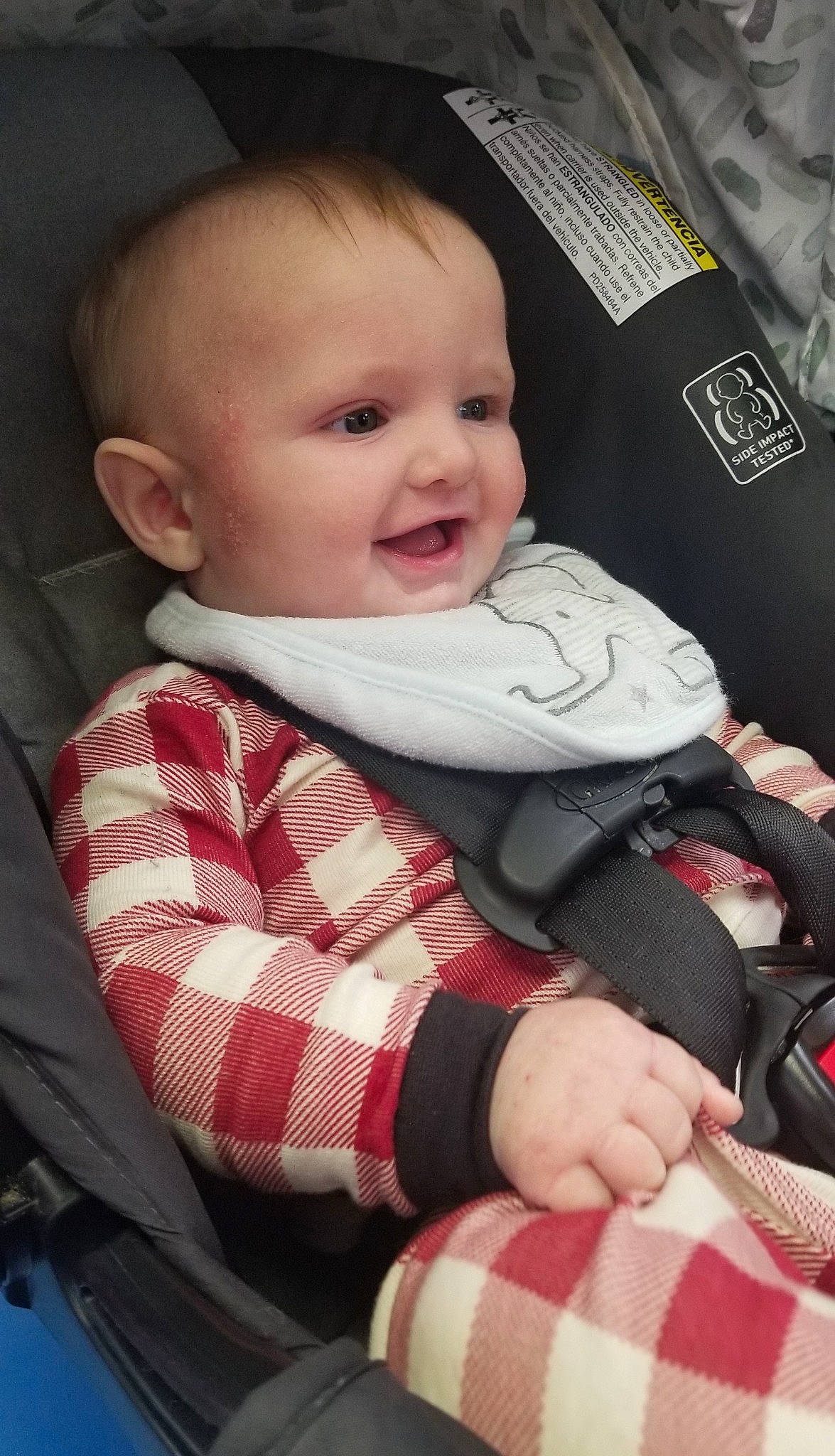 Benton joined the competition — help win amazing prizes! baby, baby_carriage, baby_in_car_seat, baby_products, car_seat, cheek, child, person, product, toddler