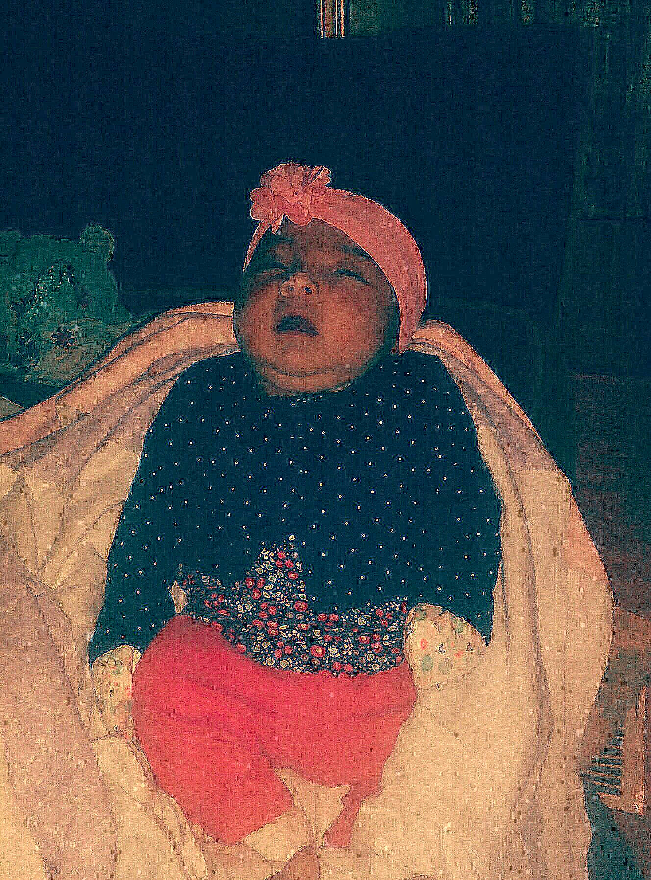 Emma Grace is registered to the contest to win money with this photo: art, child, face, fun, girl, head, headwear, human, person, smile, space, toddler