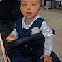 Lyano participe au concours pour gagner de l'argent avec cette photo : baby, celebration, chair, child, cute, event, floor, flower_boutonniere, formal_wear, indoor, navy_suit, people, person, portrait, stroller, table, toddler, wedding, white_shirt, white_shoes