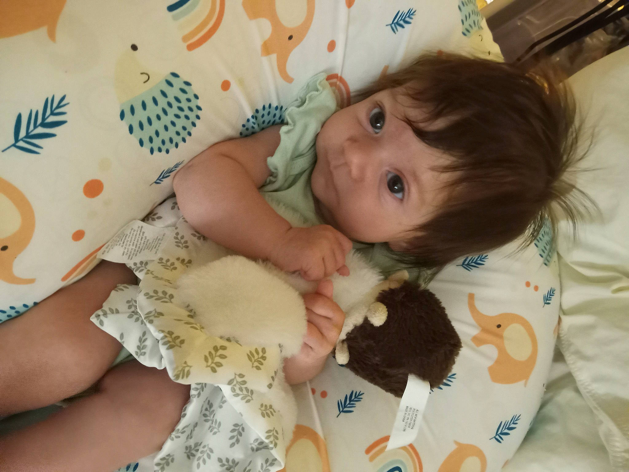 Rosy is registered to the contest to win money with this photo: baby, baby_toddler_clothing, cheek, child, comfort, finger, fun, hairstyle, happy, head, linens, pattern, people, person, play, room, skin, sleeve, textile, toddler