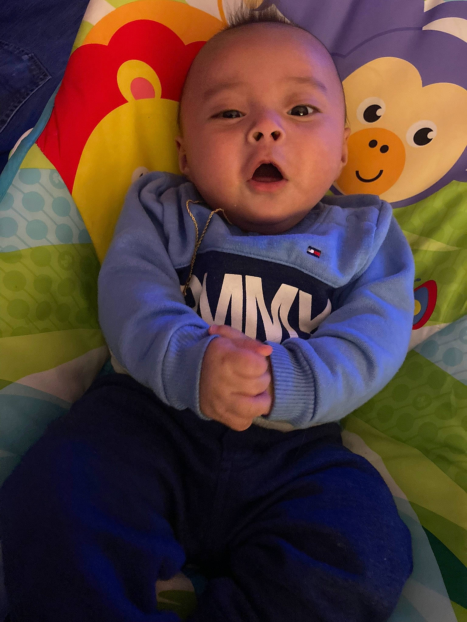 Demetrius joined the competition — help win amazing prizes! baby, baby_toddler_clothing, cheek, child, comfort, eye, facial_expression, fun, grass, happy, head, mouth, nose, people_in_nature, person, plant, purple, sitting, sleeve, smile