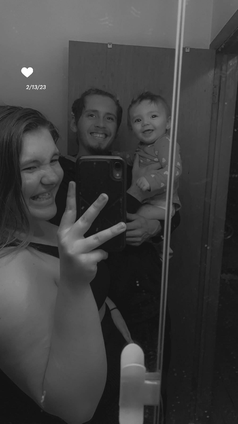 Starrlynn joined the competition — help win amazing prizes! black_and_white, chest, event, eyewear, face, fashion, flash_photography, fun, gesture, hand, happy, joy, mirror, monochrome, monochrome_photography, person, reflection, selfie, smile, standing