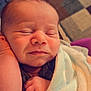 Declan joined the competition — help win amazing prizes! baby, blanket, bodypart, face, finger, hand, head, newborn, person, photography, portrait, quilt, sleeping, towel