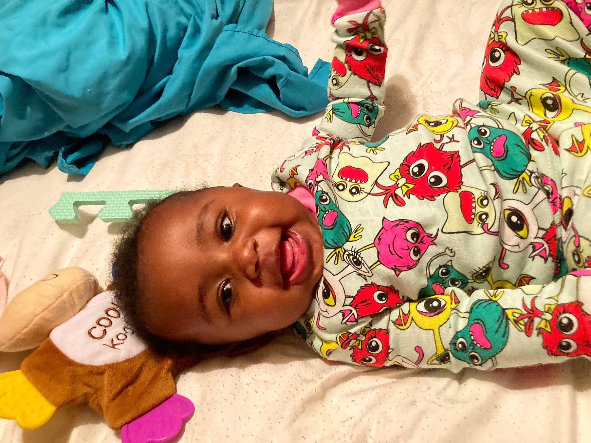 Leila joined the competition — help win amazing prizes! baby, baby_toddler_clothing, carmine, cheek, child, comfort, happy, linens, mammal, pattern, person, play, product, room, skin, smile, t_shirt, textile, toddler, tradition