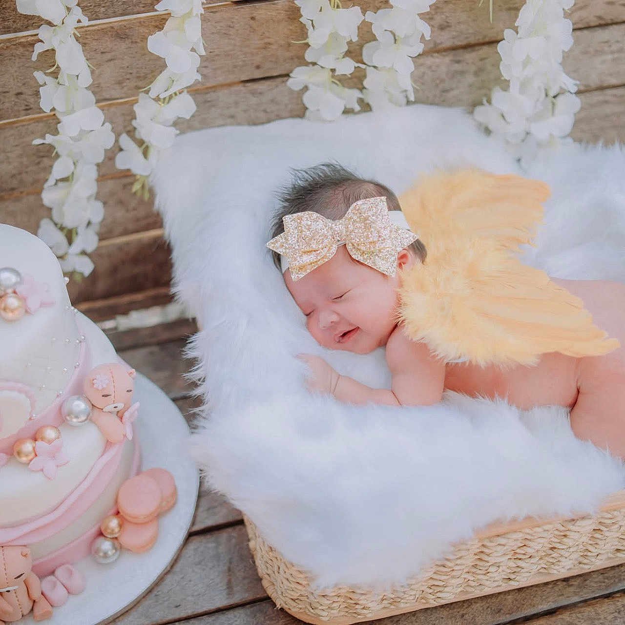 Steffani Queen joined the competition — help win amazing prizes! baby, bed, birthdaycake, cake, clothing, cream, crib, dessert, face, food, furniture, head, infantbed, newborn, people, person, photography, portrait, wedding, weddingcake