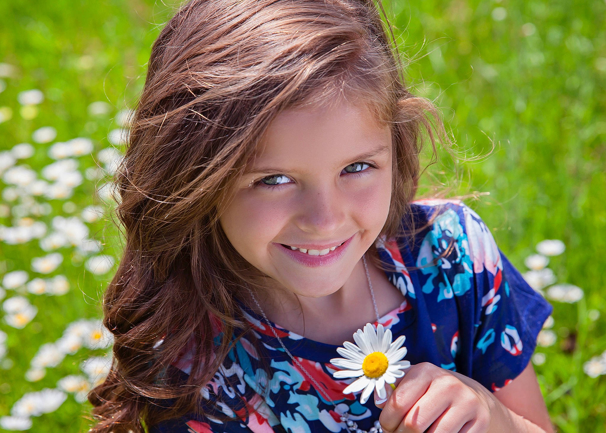 Myah is registered to the contest to win money with this photo: beauty, botany, electric_blue, facial_expression, flower, grass, grass_family, happy, iris, joy, leaf, meadow, nature, people, people_in_nature, person, petal, plant, smile, summer