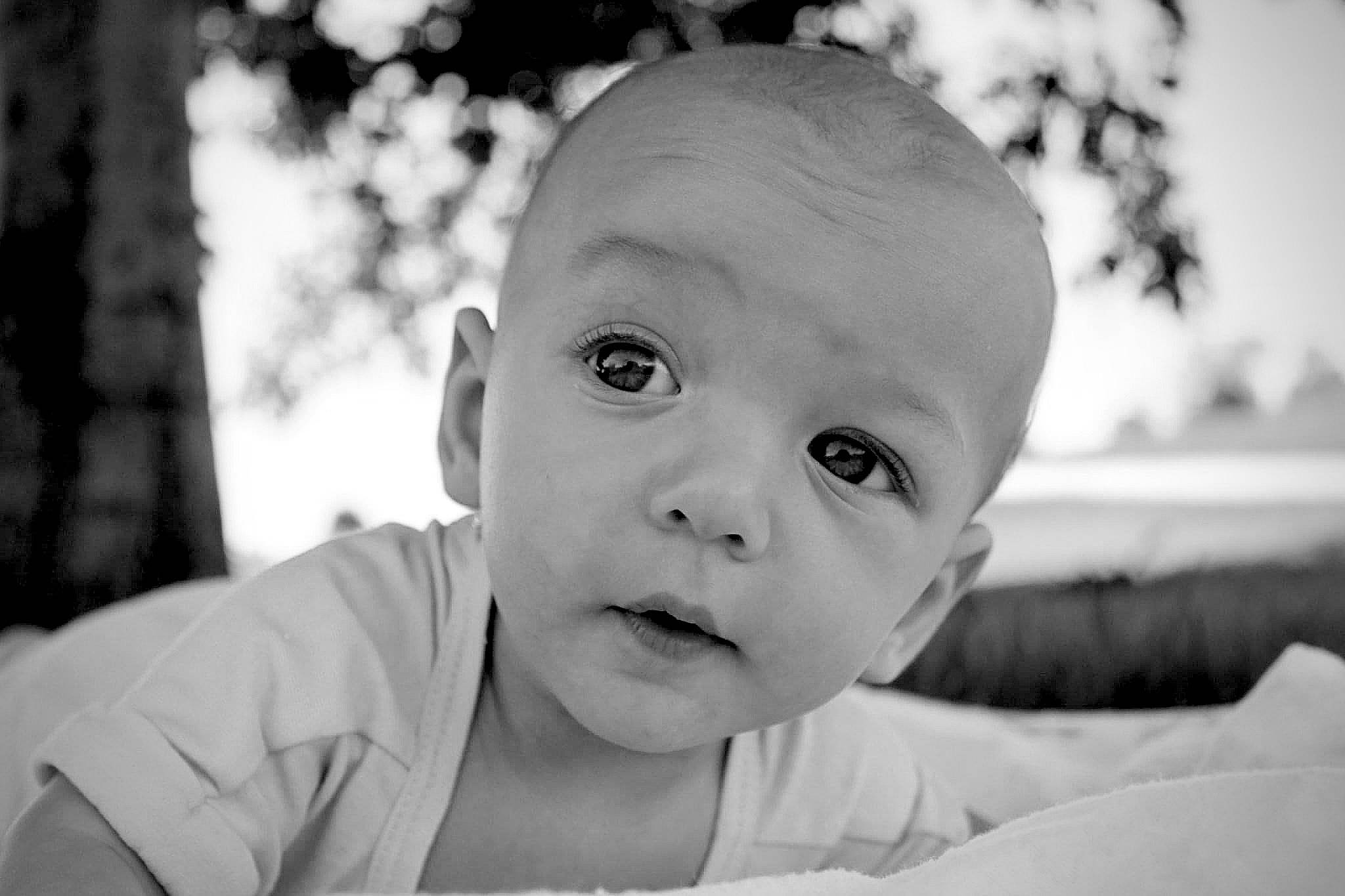 Clayton joined the competition — help win amazing prizes! arm, baby, black_and_white, cheek, eye, eyelash, flash_photography, gesture, hand, happy, human_body, iris, lip, monochrome, nose, person, skin, sky, smile, toddler