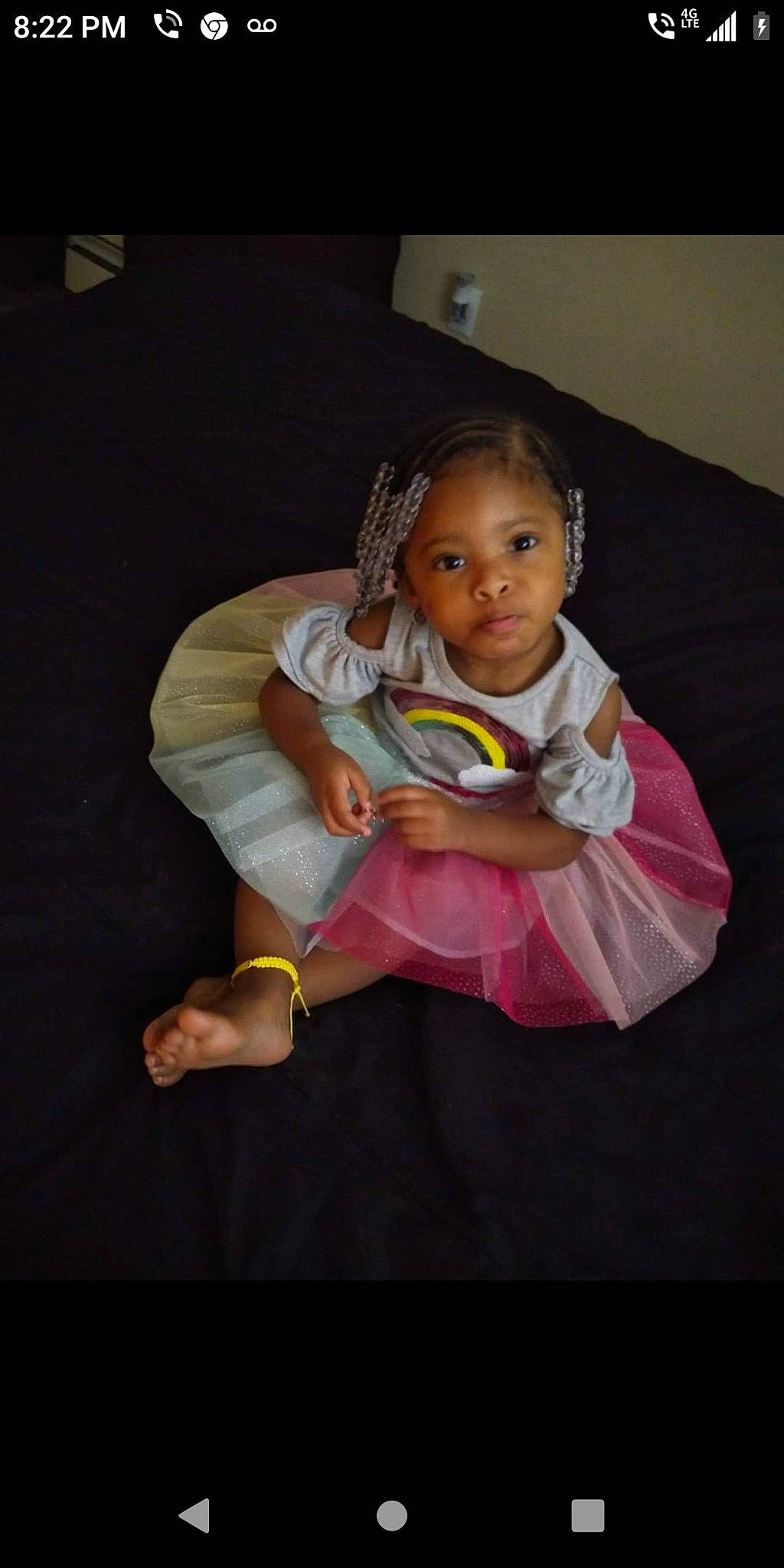 R'Mani joined the competition — help win amazing prizes! baby, cheek, child, dress, eye, fun, hand, iris, person, pink, product, sitting, skin, smile, toddler