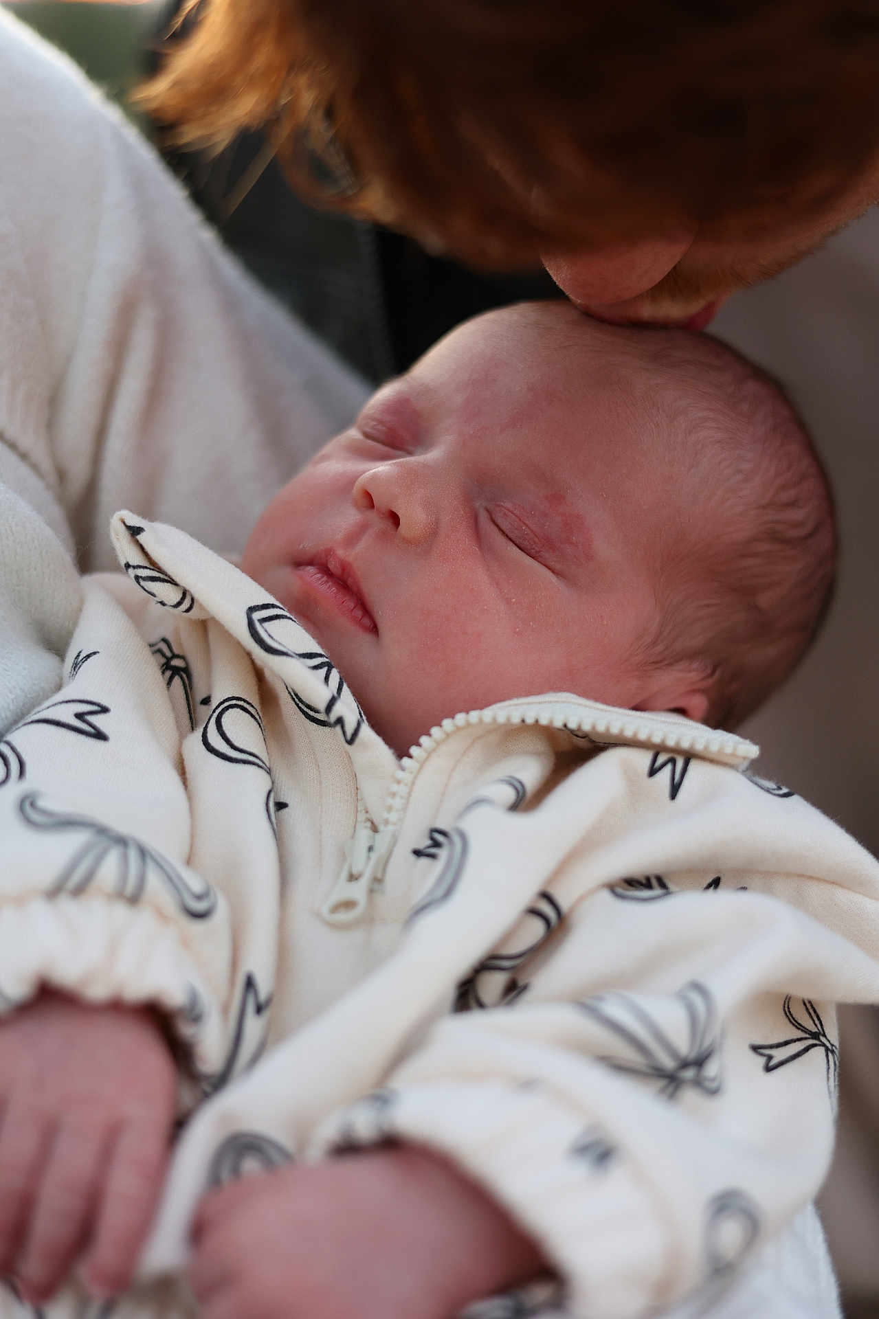Rayne joined the competition — help win amazing prizes! newborn, baby, sleeping, infant, closeup, person, adult, kiss, love, tenderness, skin, hand, face, cozy, clothing, pattern, warmth, affection, portrait, soft