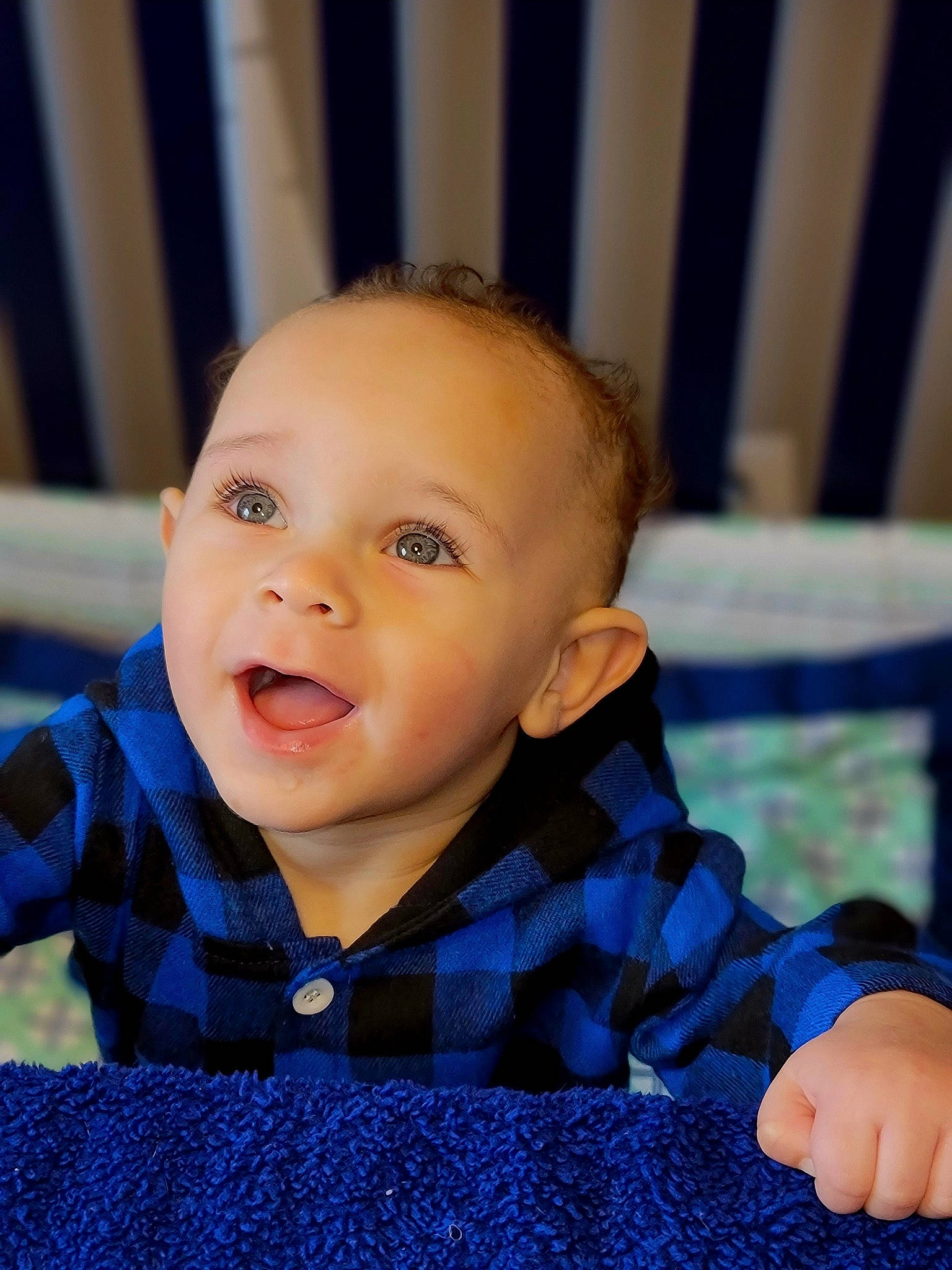 Kreed joined the competition — help win amazing prizes! baby, baby_toddler_clothing, blue, cheek, child, chin, collar, electric_blue, eye, facial_expression, fun, happy, head, iris, nose, person, skin, sleeve, smile, standing