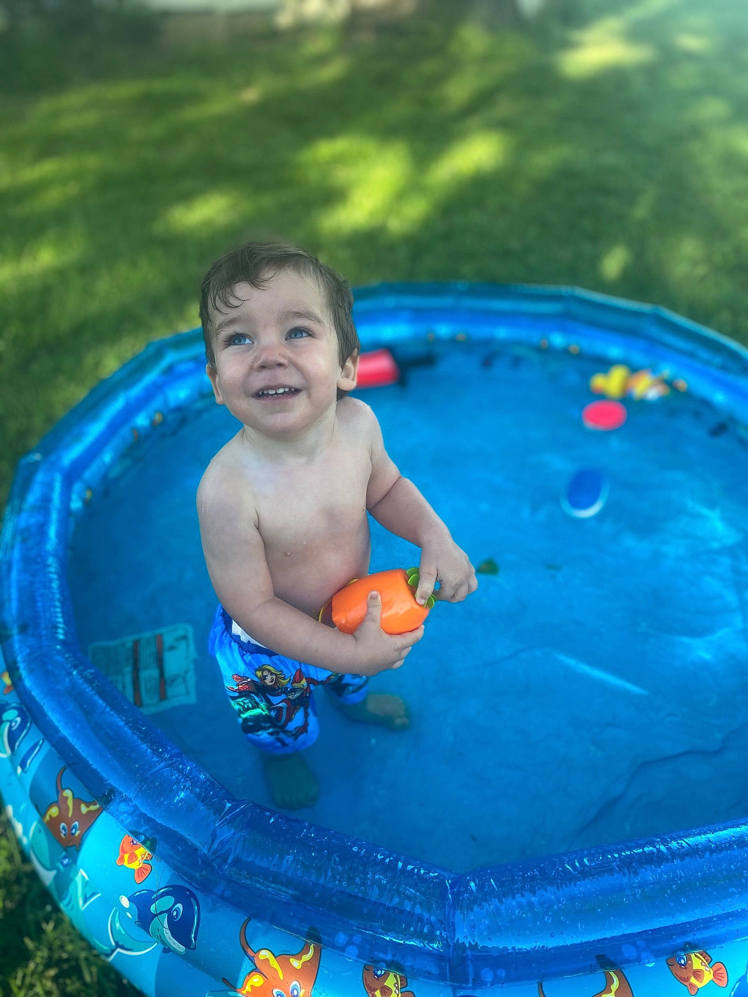 Zeke is registered to the contest to win money with this photo: baby_float, baby_products, bathing, child, fun, games, inflatable, joy, leisure, person, play, product, recreation, summer, swimming_pool, toddler, toy, water