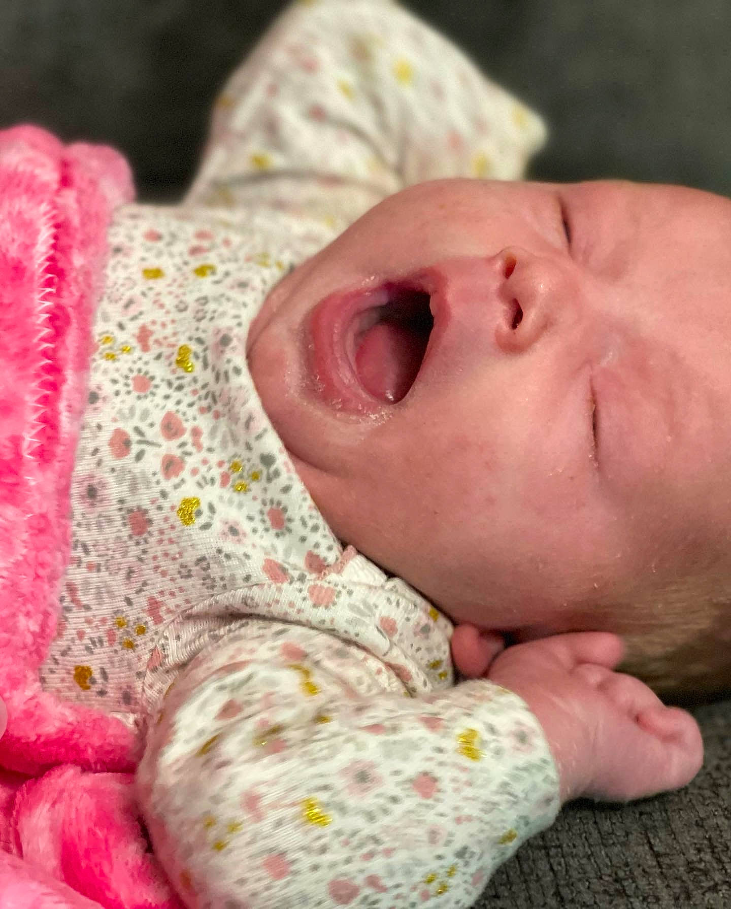 Octavia Jordyn joined the competition — help win amazing prizes! baby, baby_toddler_clothing, cheek, child, clothing, comfort, face, facial_expression, grass, hand, head, linens, lip, nose, person, pink, skin, sleeve, textile, toddler