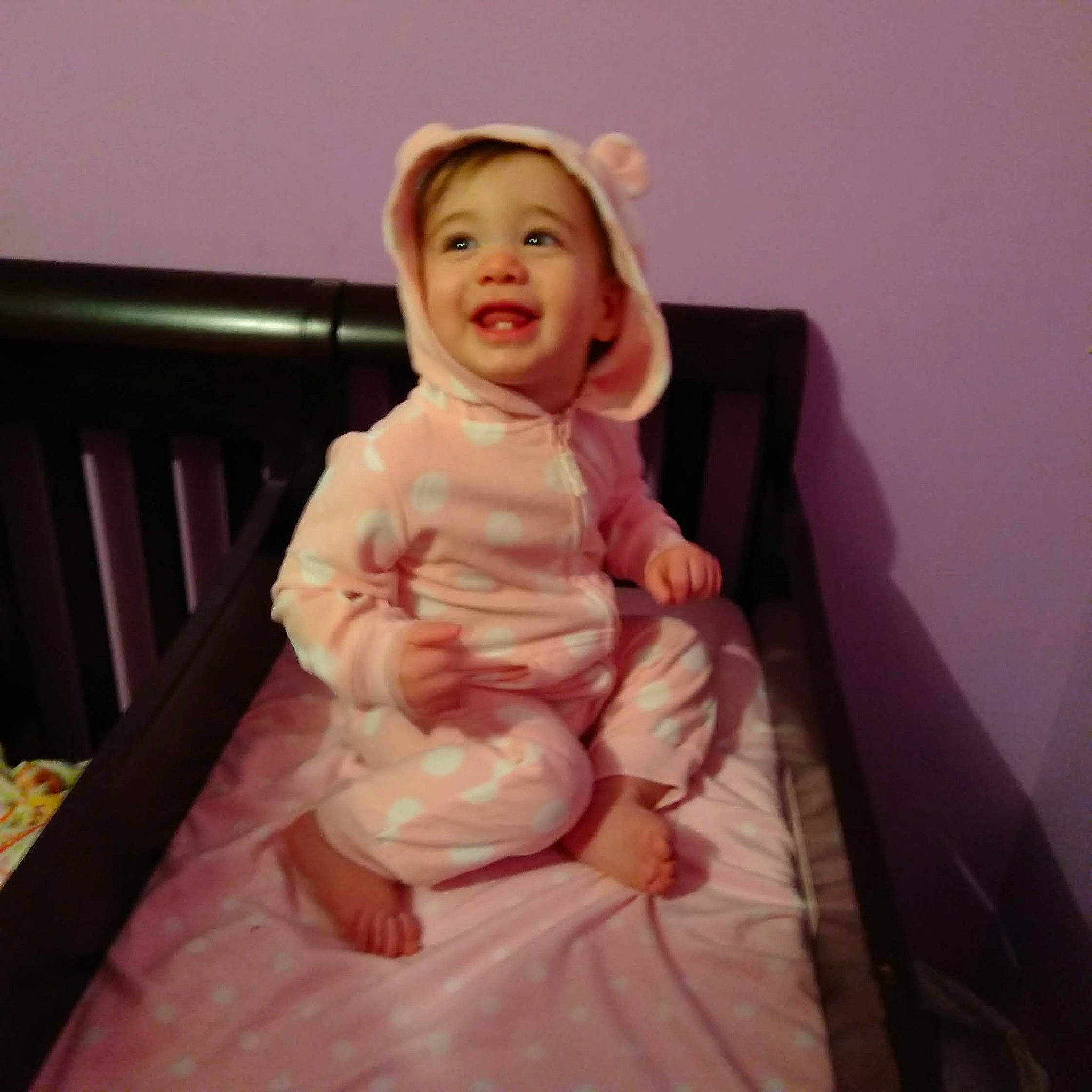 Cordelia joined the competition — help win amazing prizes! baby, cheek, child, eye, face, finger, head, person, pink, sitting, skin, smile, thumb, toddler