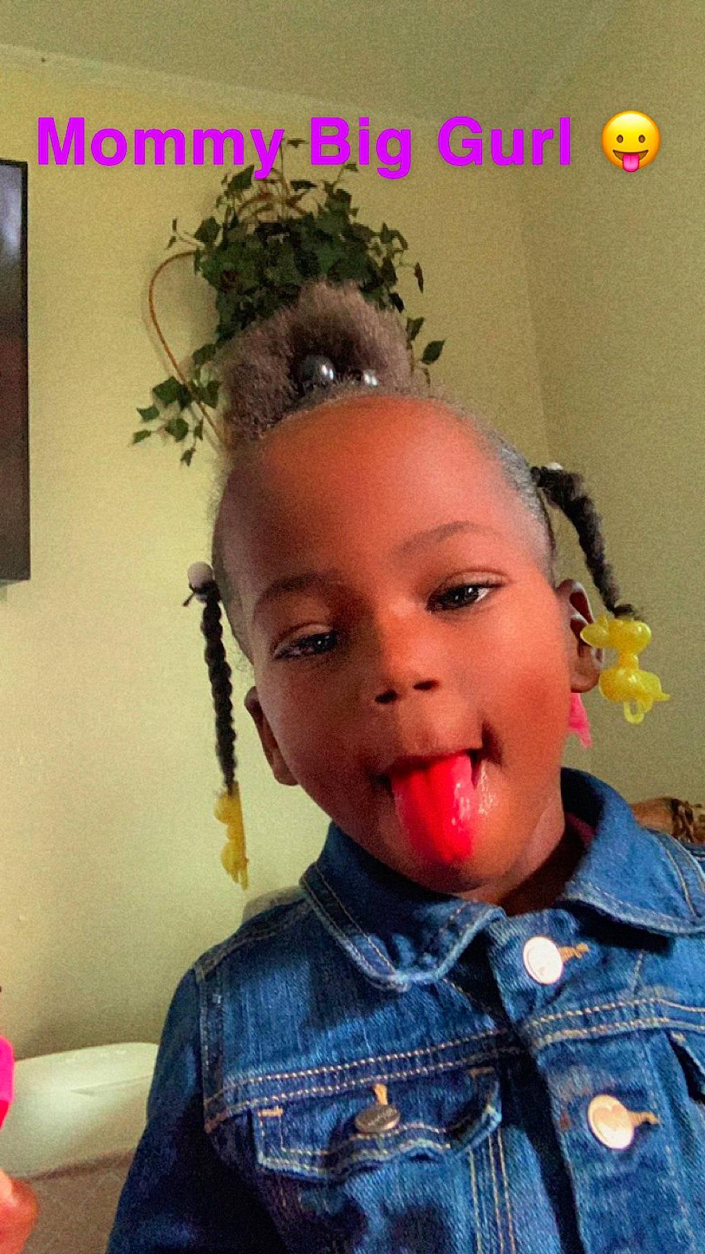 Janilah is registered to the contest to win money with this photo: black_hair, cheek, child, denim, ear, eyebrow, eyelash, fashion_accessory, fashion_design, forehead, fun, hair, hair_accessory, hairstyle, happy, headpiece, lip, lipstick, nose, person