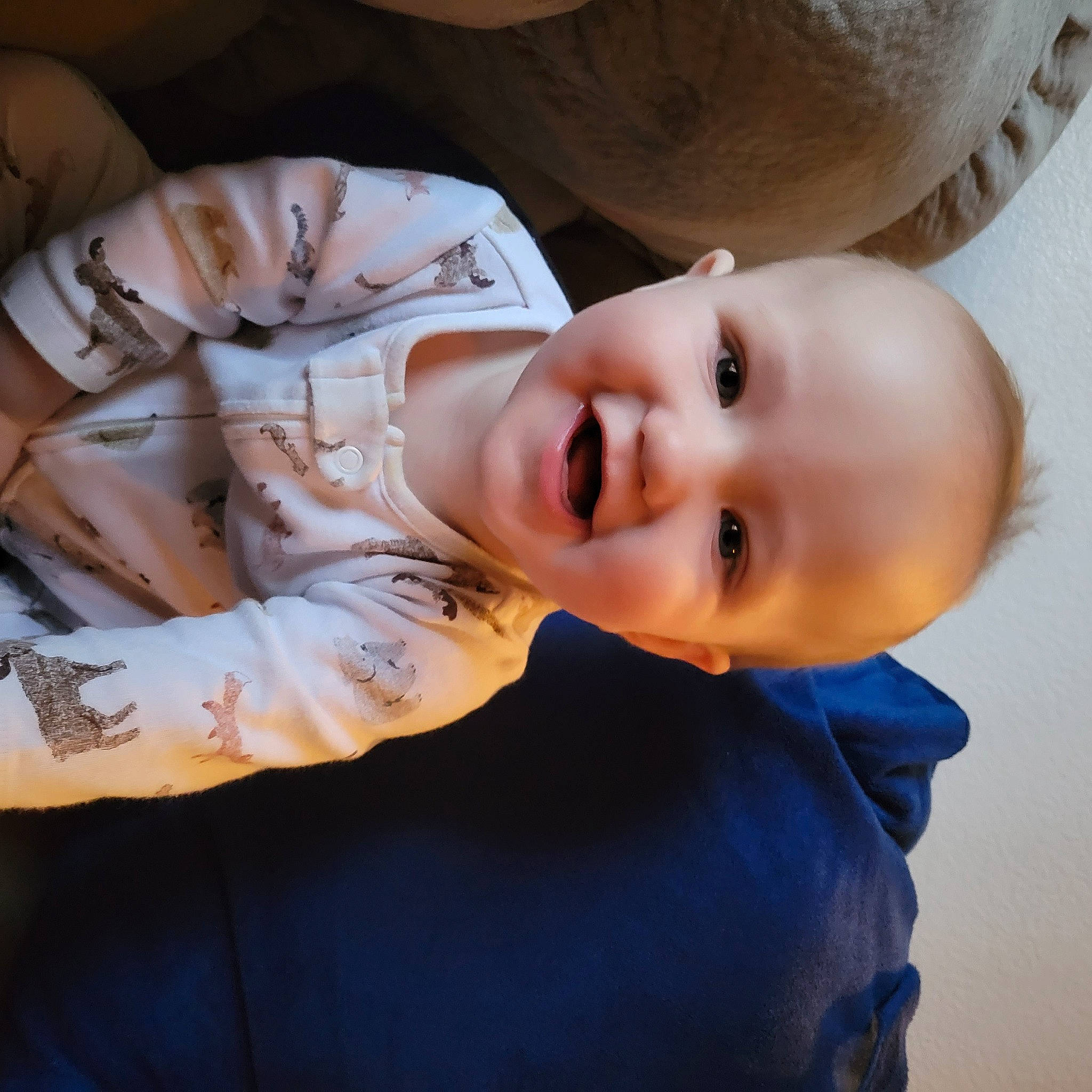 Max is registered to the contest to win money with this photo: baby, baby_toddler_clothing, cheek, child, comfort, electric_blue, eyelash, flash_photography, happy, hat, iris, lip, mouth, neck, nose, person, skin, sleeve, smile, toddler