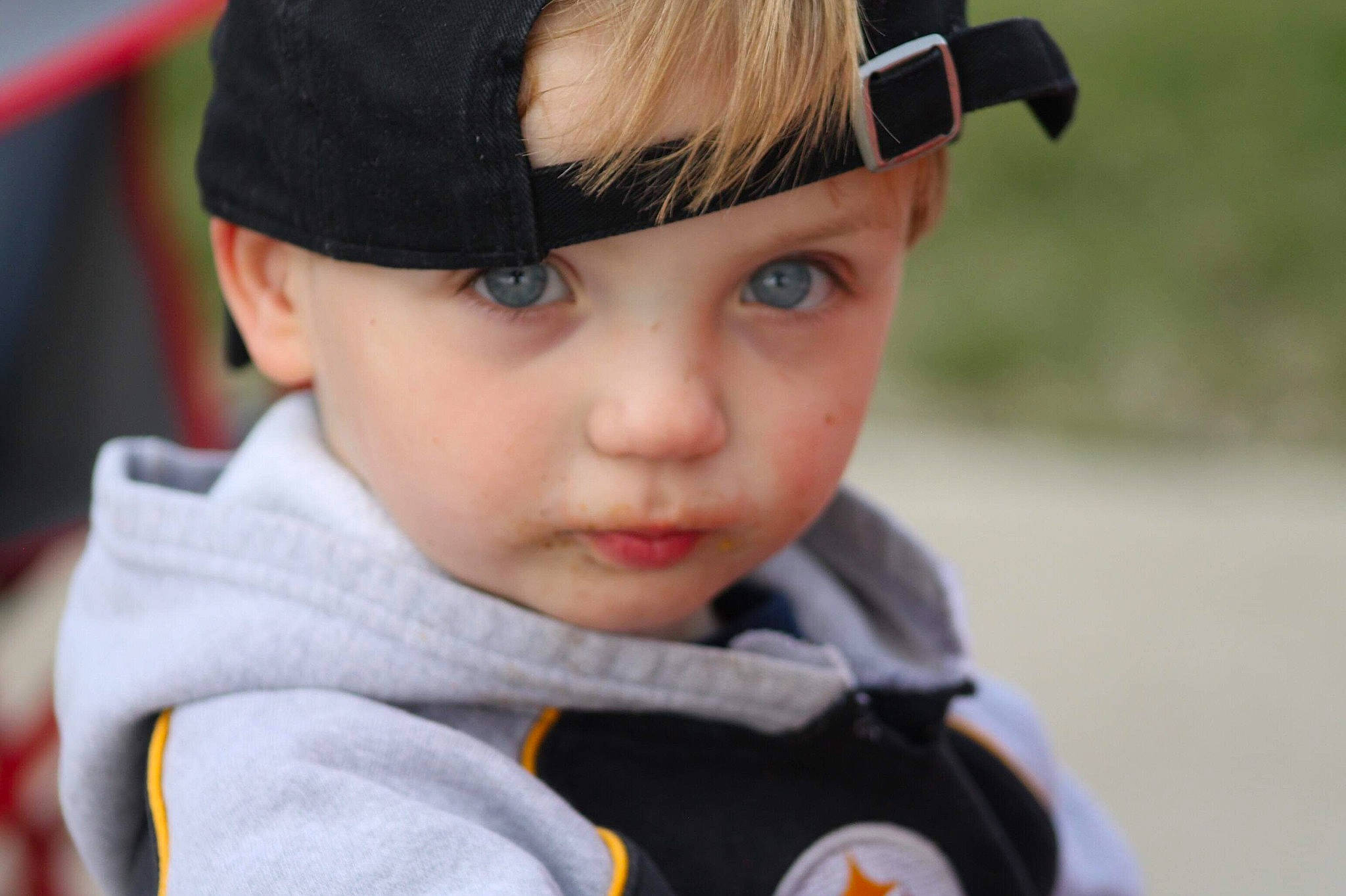 Camdyn joined the competition — help win amazing prizes! bangs, black_hair, cap, child, chin, clothing, cool, eyelash, grass, hair, hairstyle, happy, hat, headgear, headwear, lip, nose, outerwear, person, skin