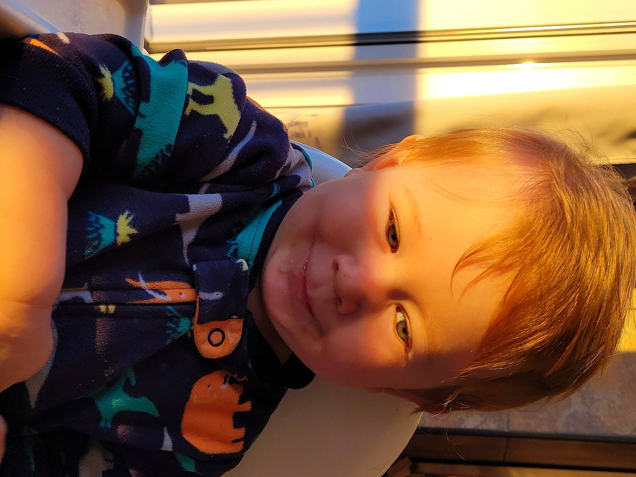 Logan participe au concours pour gagner de l'argent avec cette photo : baby, baby_products, baby_toddler_clothing, cheek, child, cool, eyelash, fun, happy, lip, nose, person, personal_protective_equipment, toddler, vacation, wood