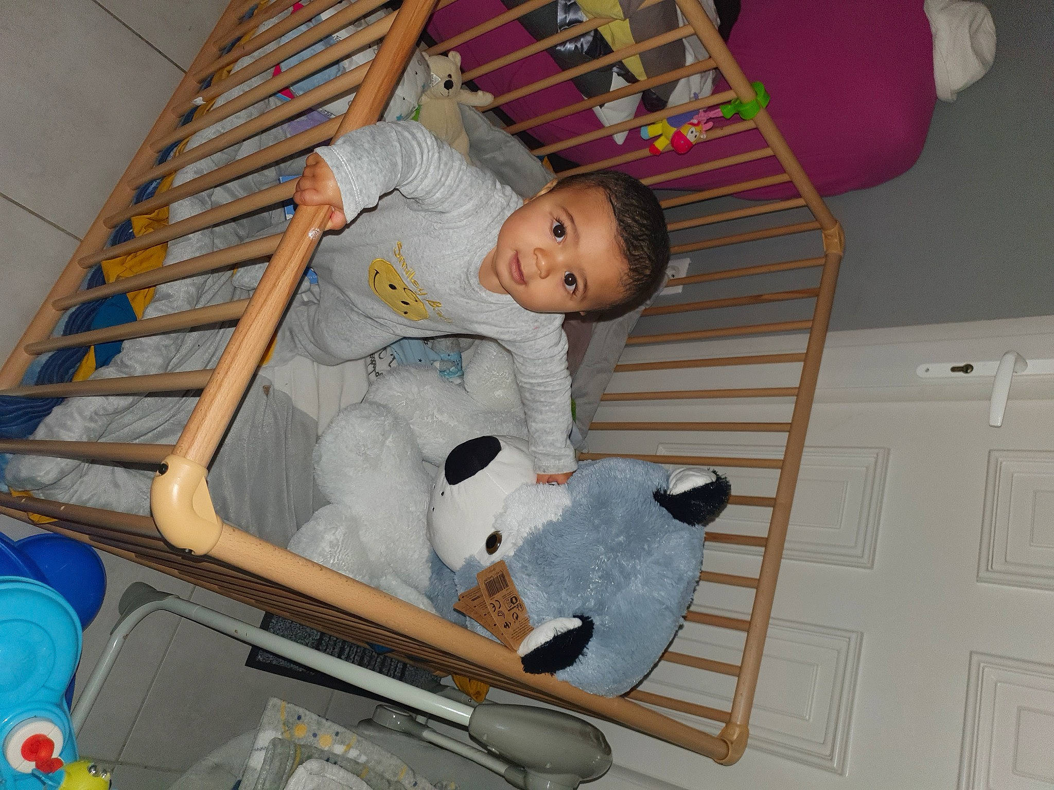 Djulyan participe au concours pour gagner de l'argent avec cette photo : arm, baby, baby_products, baby_safety, baby_toys, balloon, child, comfort, cradle, door, fun, fur, home_door, infant_bed, person, room, stuffed_toy, toddler, toy, vehicle_door
