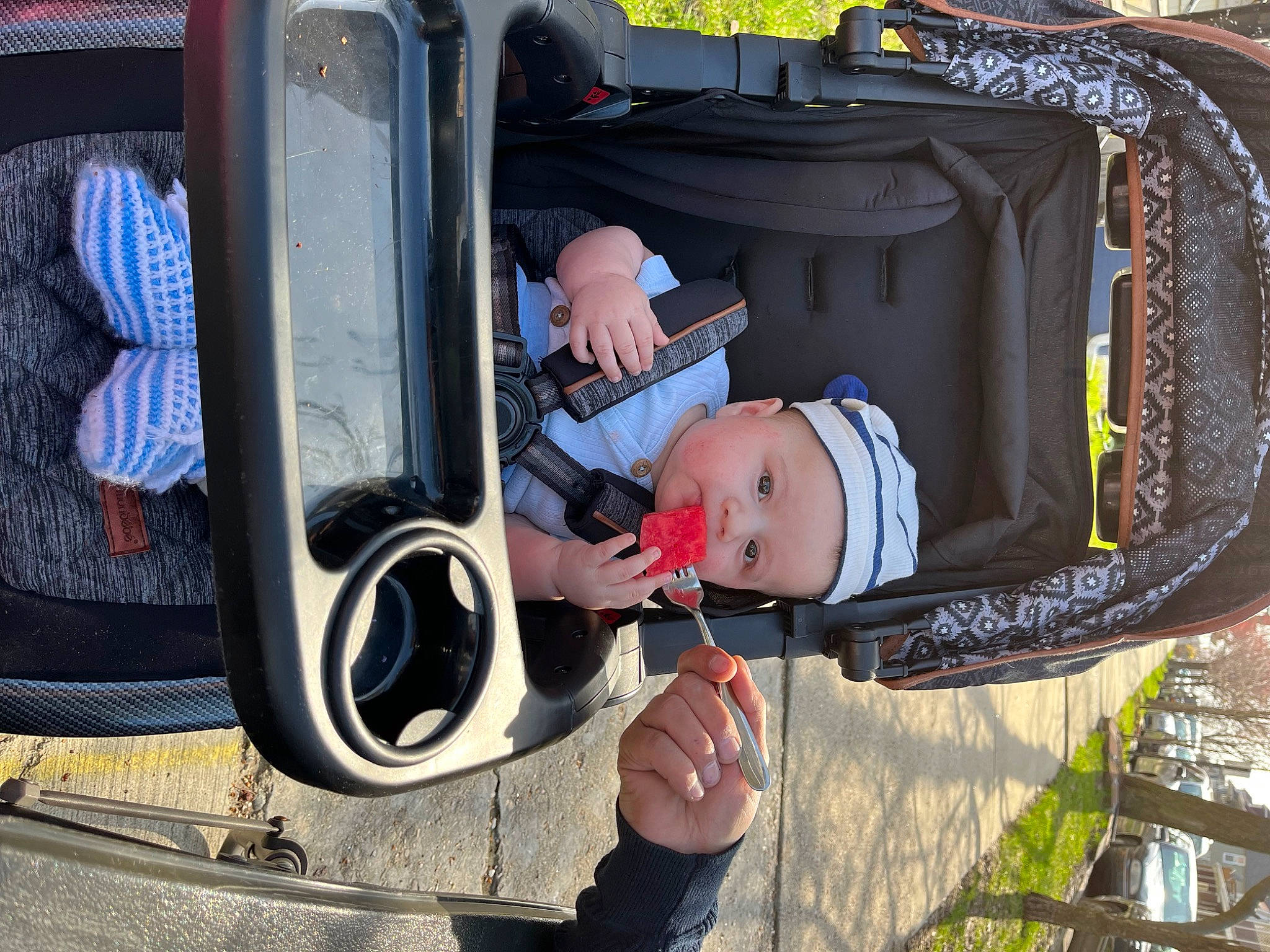 Carlos joined the competition — help win amazing prizes! auto_part, automotive_tire, baby, baby_carriage, baby_products, baby_safety, baby_toddler_clothing, black, child, comfort, fun, hat, headwear, person, plant, product, recreation, sun_hat, toddler, travel