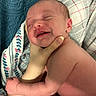 Abigail joined the competition — help win amazing prizes! baby, newborn, smiling, hand, blanket, quilt, skin, infant, person, portrait, happy, closeup, sleeping, cute, resting, relaxed, child, toddler, indoors, comfort