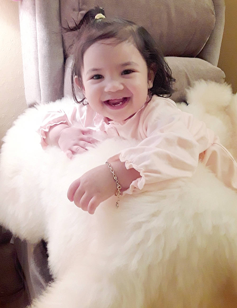 Summer joined the competition — help win amazing prizes! beauty, bridal_clothing, child, comfort, companion_dog, dress, eye, face, flash_photography, fur, gesture, hair, happy, head, joy, person, pink, skin, sleeve, smile