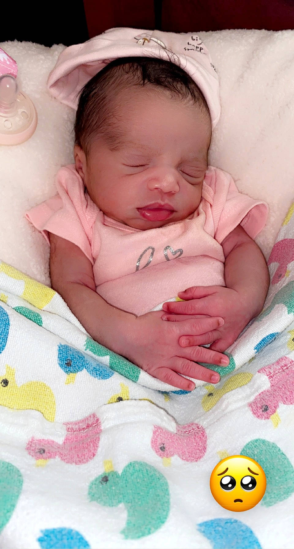 Catori joined the competition — help win amazing prizes! baby, baby_products, baby_sleeping, baby_toddler_clothing, cheek, child, comfort, happy, iris, linens, nose, pattern, person, pink, product, skin, textile, toddler, toy, white