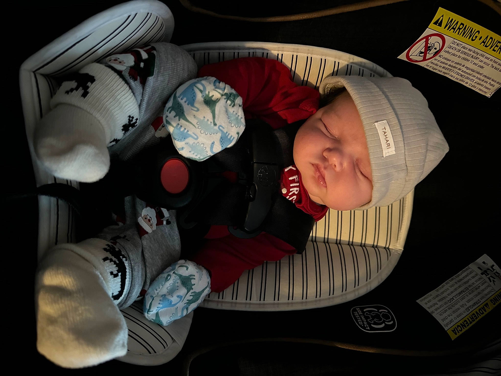 Chase is registered to the contest to win money with this photo: athletic_shoe, baby, baby_products, carmine, child, comfort, font, hat, headgear, headwear, outdoor_shoe, person, plastic, product, sitting, sleeve, sneakers, tableware, toddler, walking_shoe
