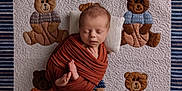 Easton joined the competition — help win amazing prizes! baby, basketball, blanket, child, cozy, cute, fabric, indoors, infant, newborn, pattern, peaceful, pillow, portrait, quilt, resting, sleeping, soft, teddy_bear, wrapped