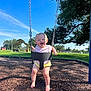 Blakelynn joined the competition — help win amazing prizes! toddler, swing, playground, child, smiling, outdoor, daylight, grass, trees, sky, park, happy, baby, sunny, play, fun, seat, chain, nature, summer