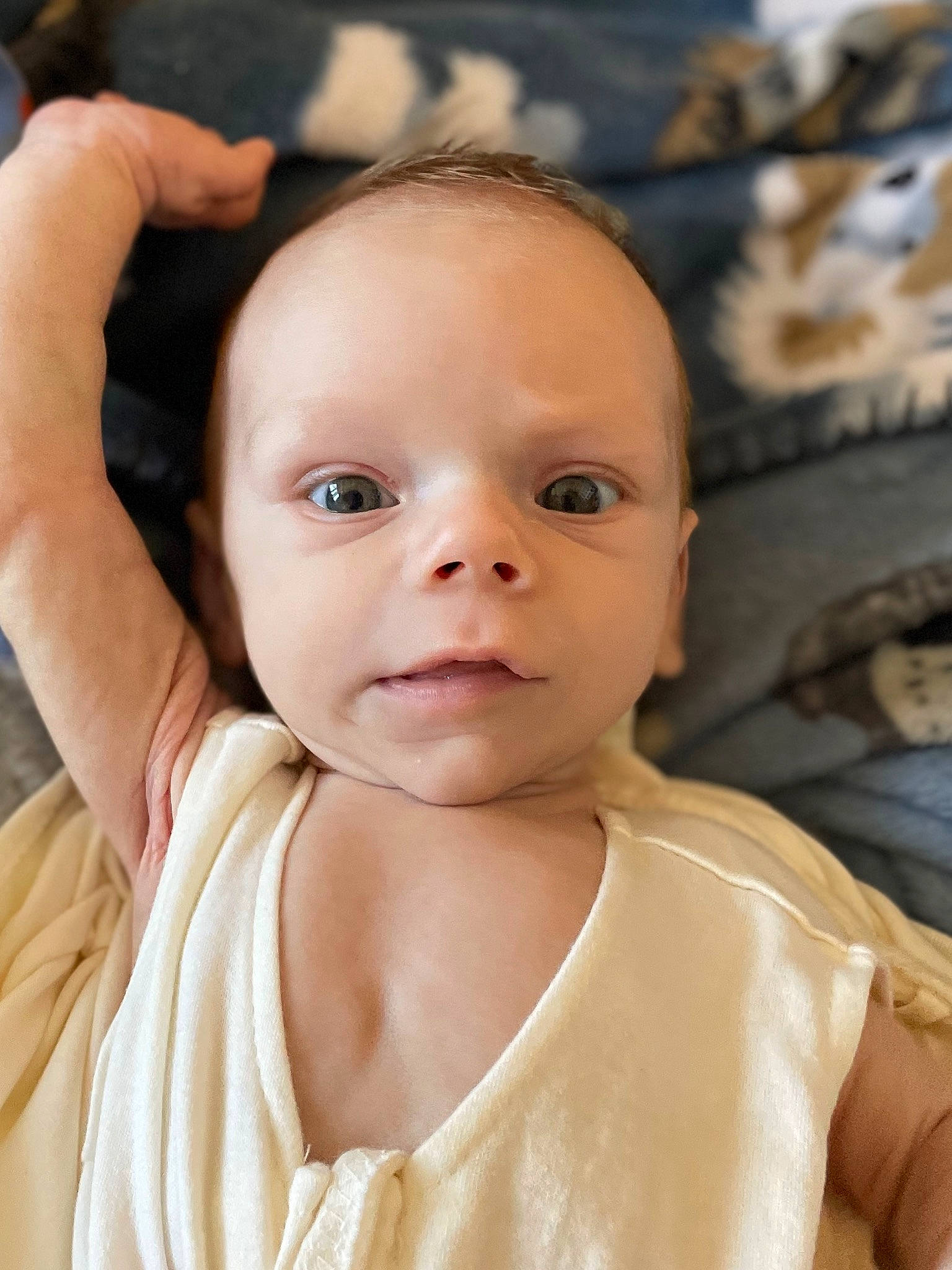 Jackson joined the competition — help win amazing prizes! baby, baby_toddler_clothing, cheek, chin, ear, eye, eyebrow, eyelash, face, facial_expression, finger, gesture, hair, happy, head, lip, neck, nose, person, skin