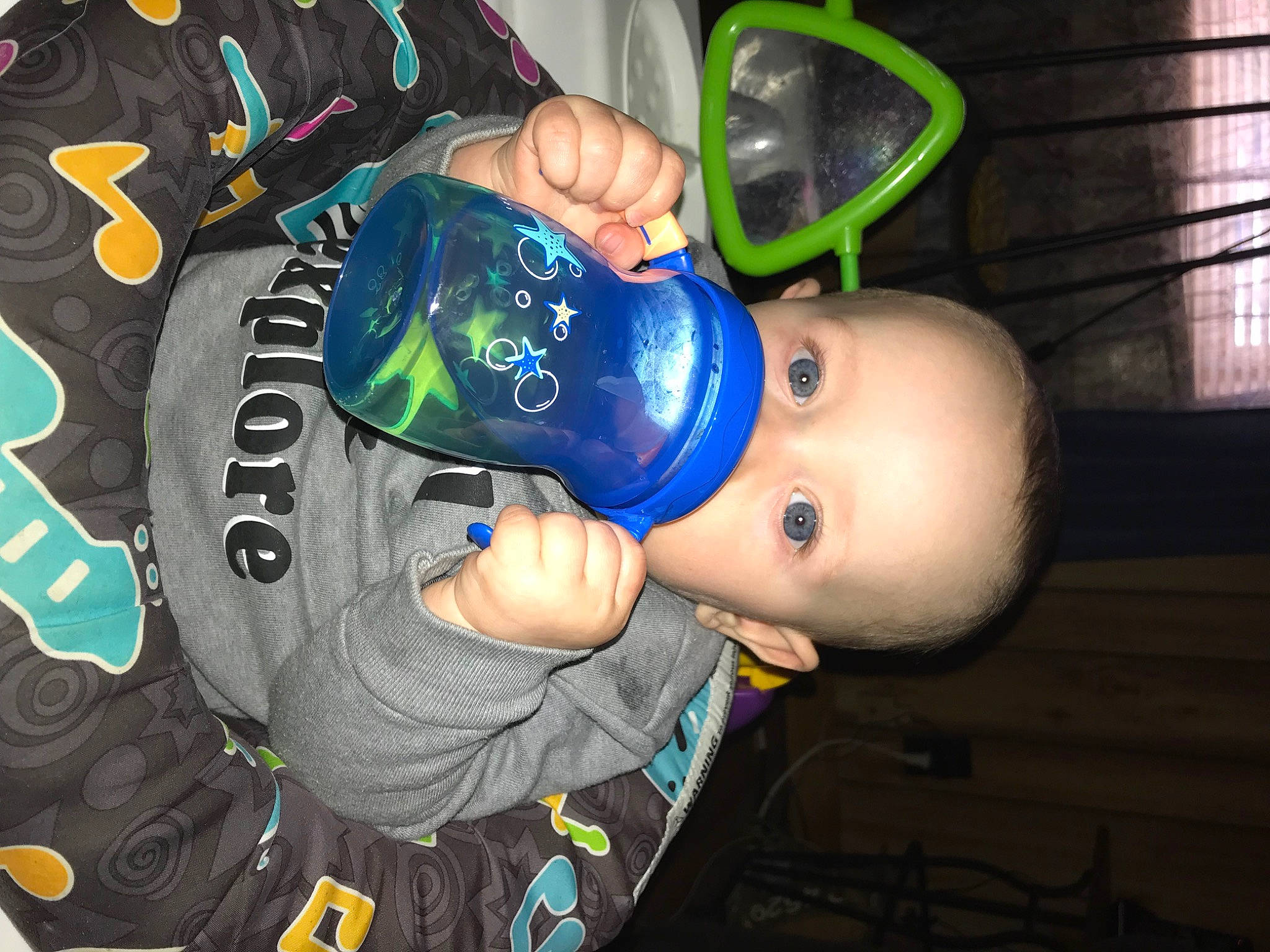 Deegan joined the competition — help win amazing prizes! alcohol, arm, baby, baby_products, baby_toddler_clothing, child, drink, drinkware, elbow, electric_blue, fun, glove, hand, helmet, person, personal_protective_equipment, plastic_bottle, toddler, toy, water