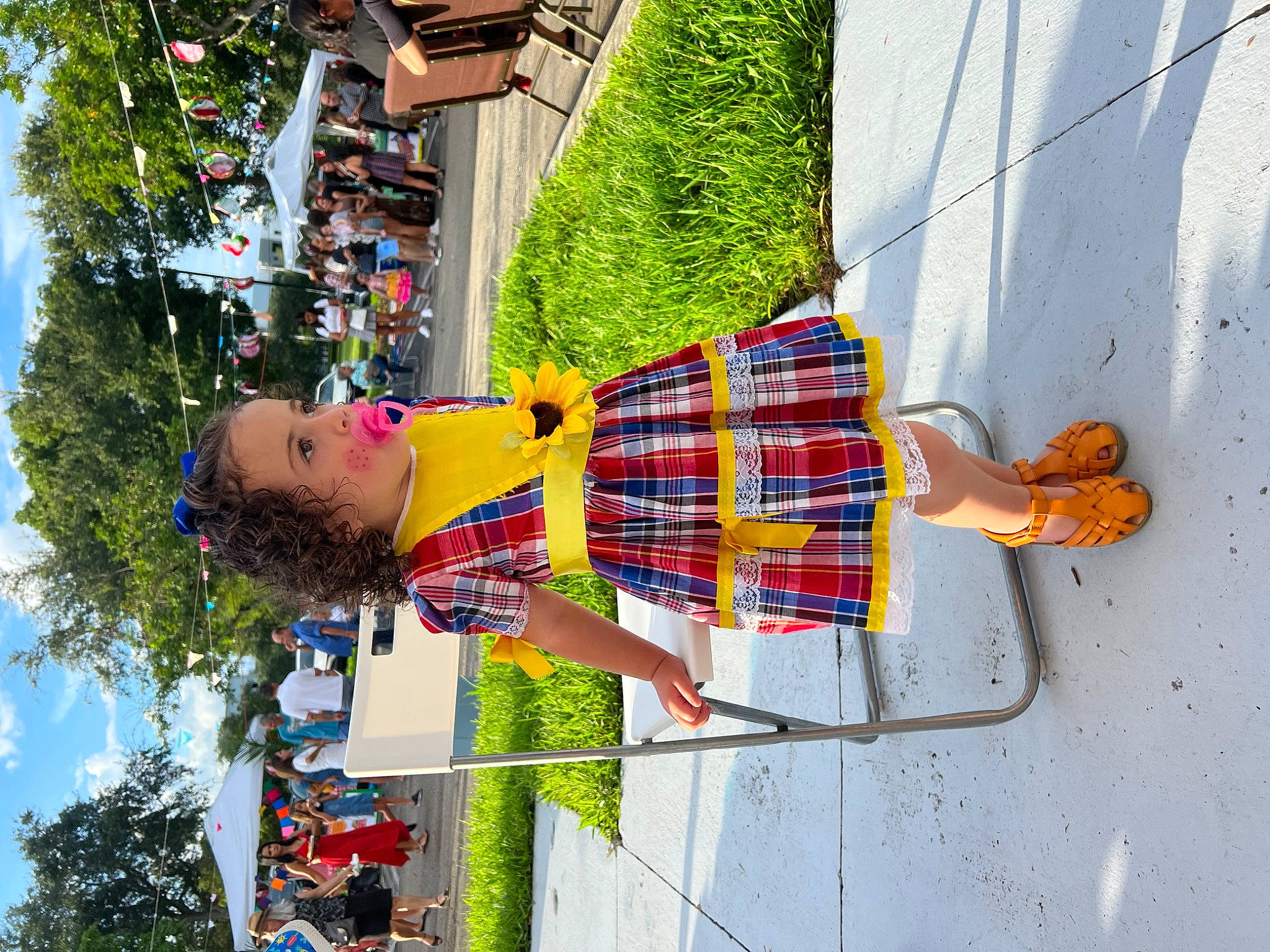 Rachel joined the competition — help win amazing prizes! art, building, cloud, daytime, eyewear, facade, fun, house, leisure, pattern, person, plaid, plant, pole, red, sky, summer, tartan, travel, tree