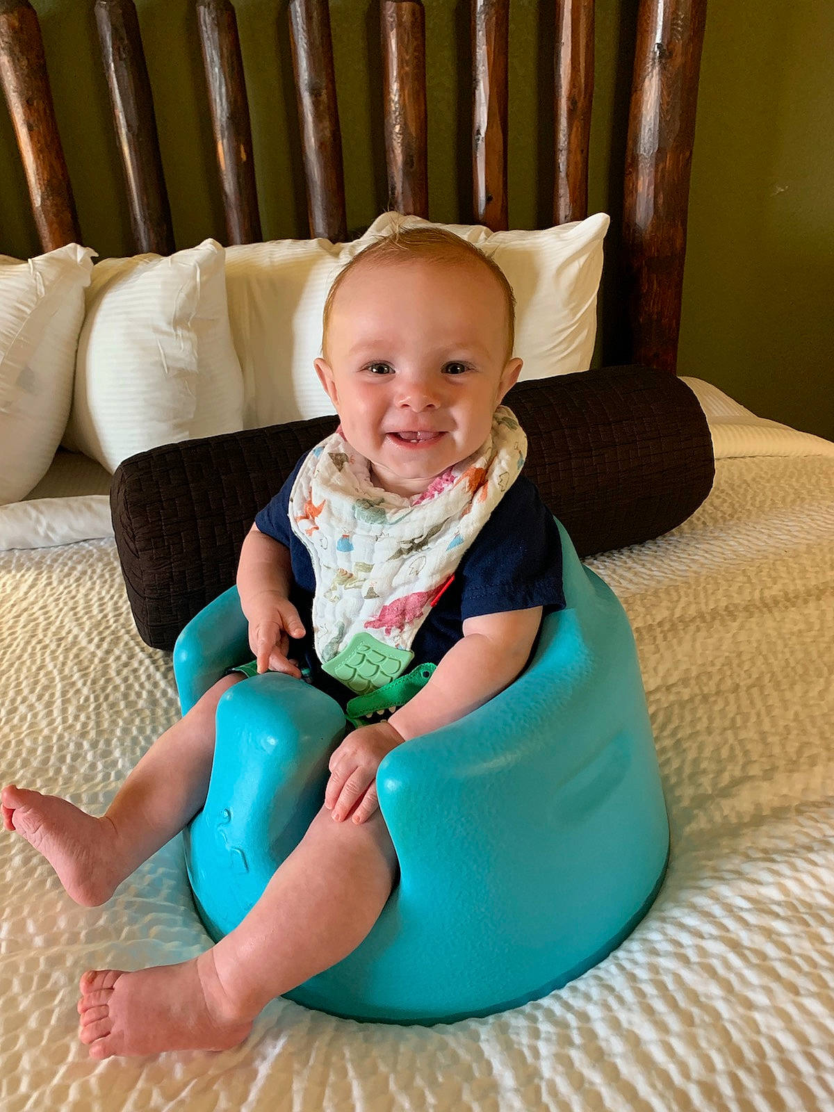 Kace is registered to the contest to win money with this photo: baby, child, comfort, furniture, joy, person, play, recreation, sitting, smile, toddler