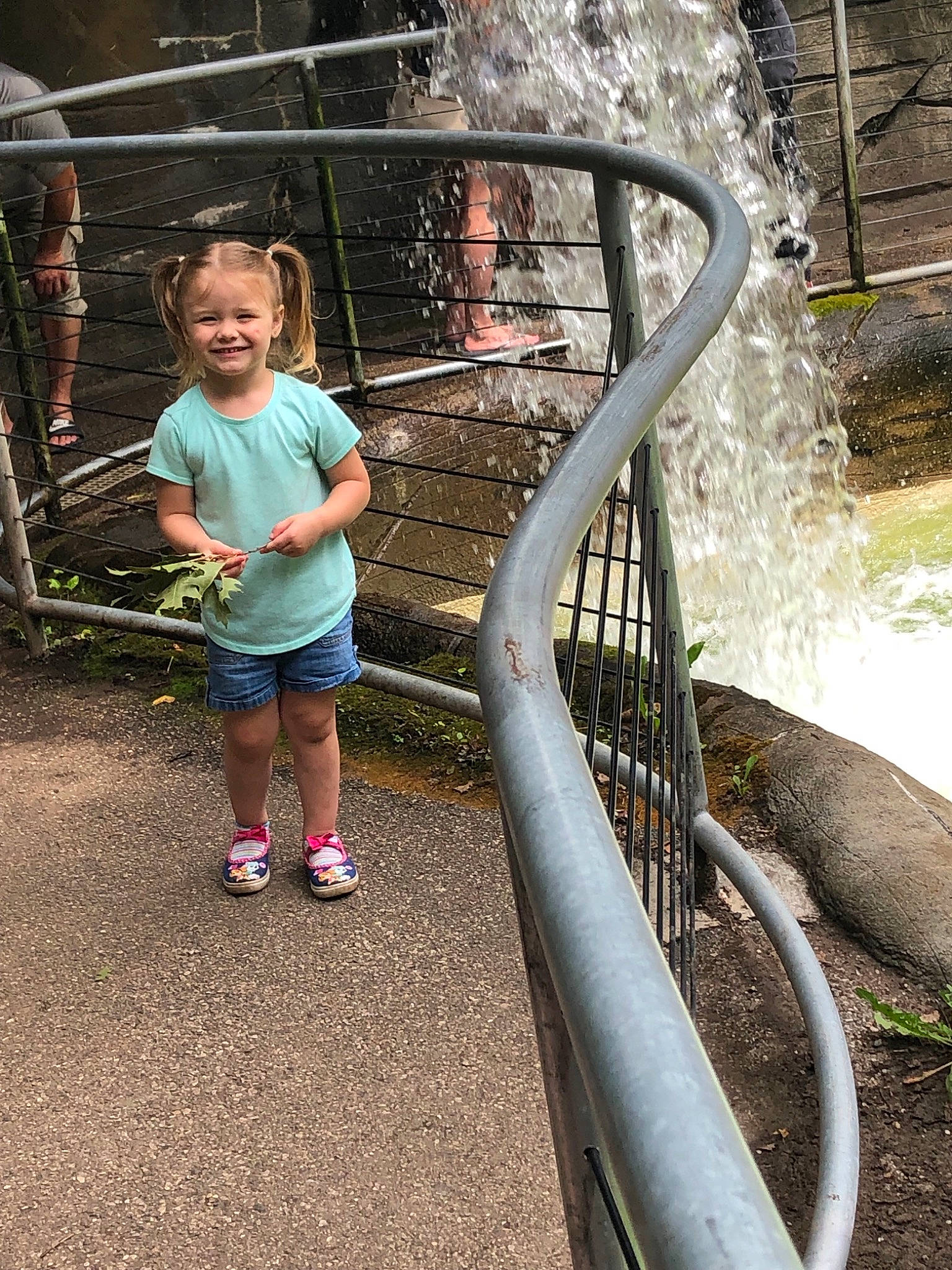 Skylynn is registered to the contest to win money with this photo: child, city, fun, handrail, joy, leisure, person, plant, play, playground, playground_slide, public_space, recreation, smile, toddler, tree, vacation