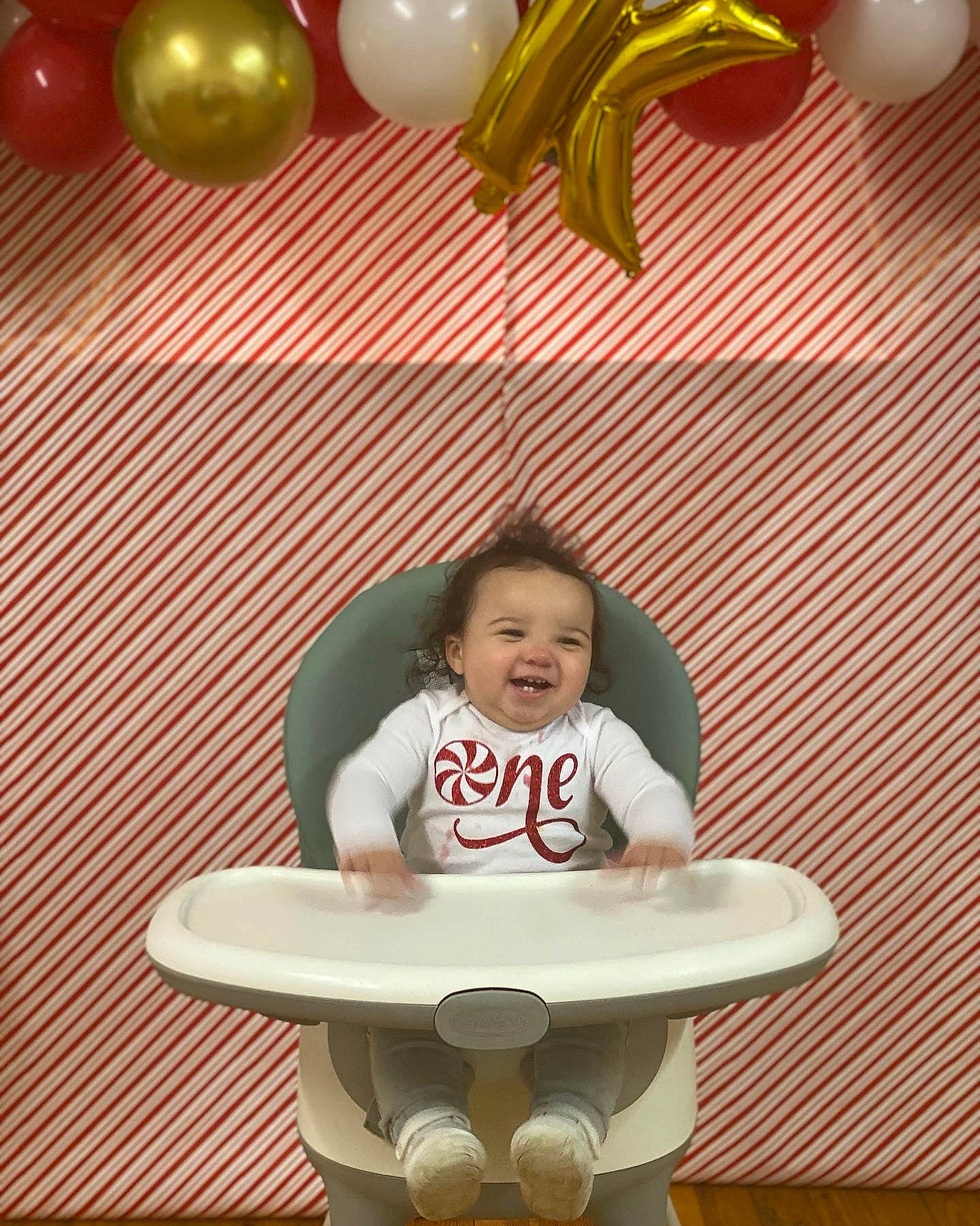 Kamryn joined the competition — help win amazing prizes! baby_toddler_clothing, balloon, child, clothing, fun, green, happy, light, natural_foods, organ, person, photograph, pink, smile, snapshot, standing, t_shirt, table, toddler, white