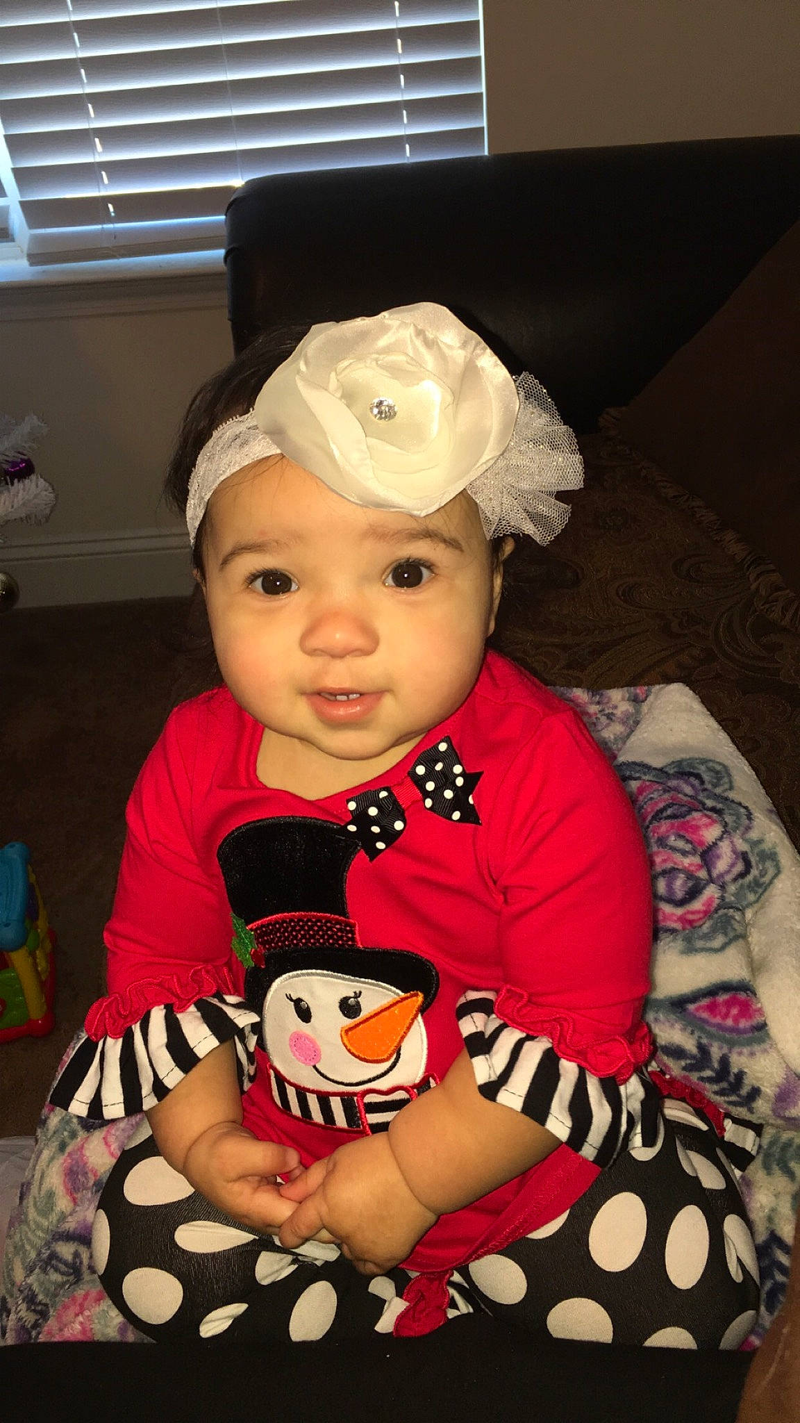 Kamryn joined the competition — help win amazing prizes! baby, baby_products, baby_toddler_clothing, carmine, cheek, child, costume, costume_hat, event, fashion_accessory, fun, happy, hat, headwear, helmet, pattern, person, pink, sleeve, smile