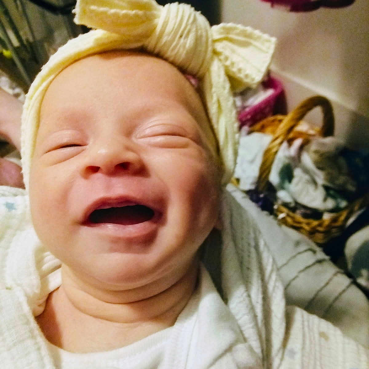 Paisley is registered to the contest to win money with this photo: accessories, architecture, baby, building, clothing, face, glove, happy, hat, head, homedecor, hospital, indoors, jewelry, laughing, necklace, newborn, person, photography, portrait