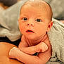 baby, infant, newborn, skin, face, eyes, towel, arm, hand, expression, closeup, person, portrait, cute, resting, soft, warm, indoor, human, newborn_baby