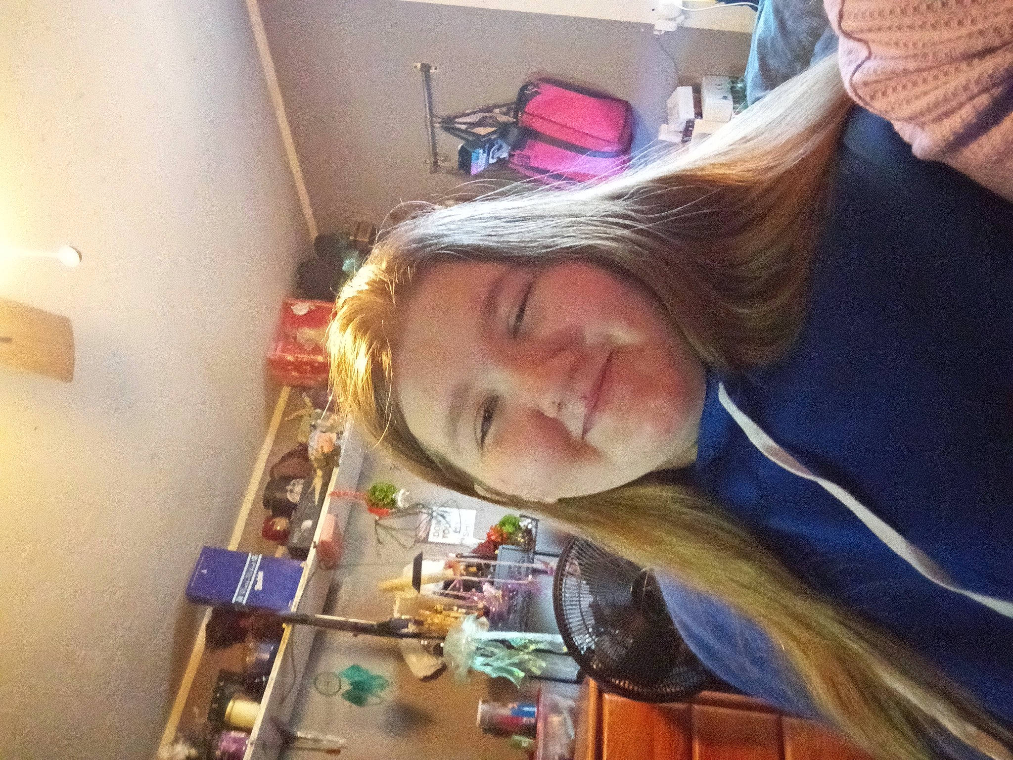 Ryleigh-jaiyde is registered to the contest to win money with this photo: art, bangs, child, eyelash, eyewear, fun, hair_care, hair_coloring, hat, jaw, joy, long_hair, person, room, selfie, t_shirt, visual_arts