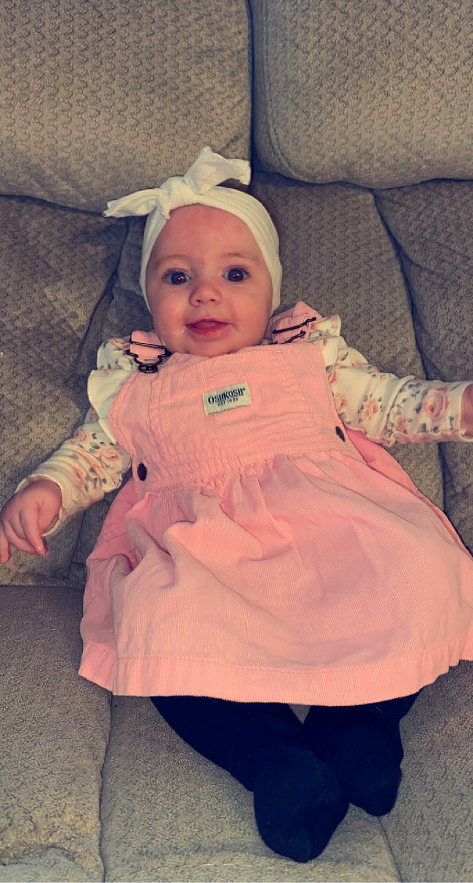 Estella joined the competition — help win amazing prizes! baby, baby_products, baby_toddler_clothing, cheek, child, comfort, eye, fun, happy, headgear, headwear, iris, lip, magenta, person, pink, sitting, skin, sleeve, smile