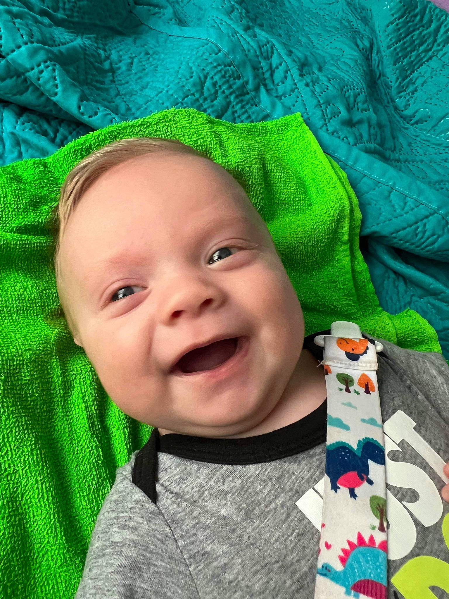 Karson joined the competition — help win amazing prizes! baby, baby_laughing, baby_toddler_clothing, child, event, eye, face, fun, grass, green, happy, head, headgear, outerwear, people_in_nature, person, skin, smile, textile, toddler