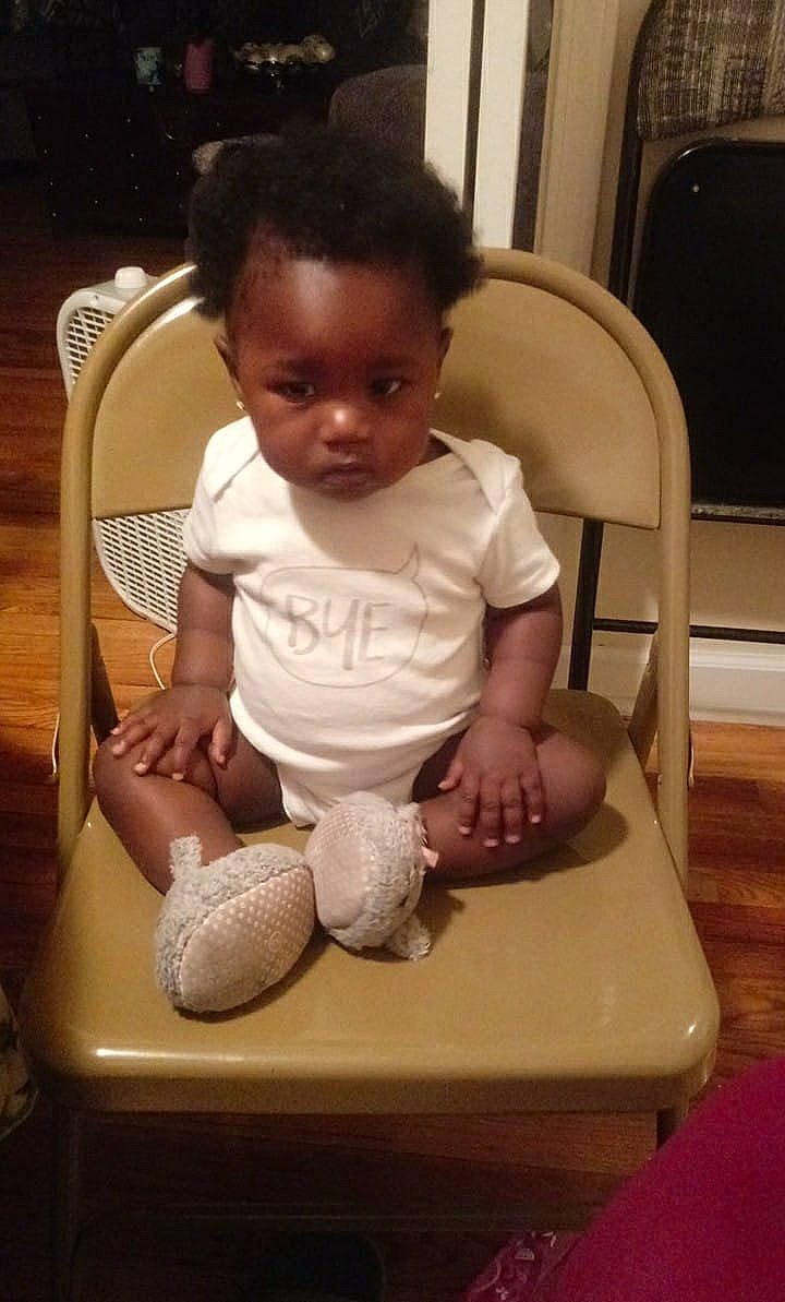 Tyianna is registered to the contest to win money with this photo: baby, chair, child, person, play, sitting, toddler