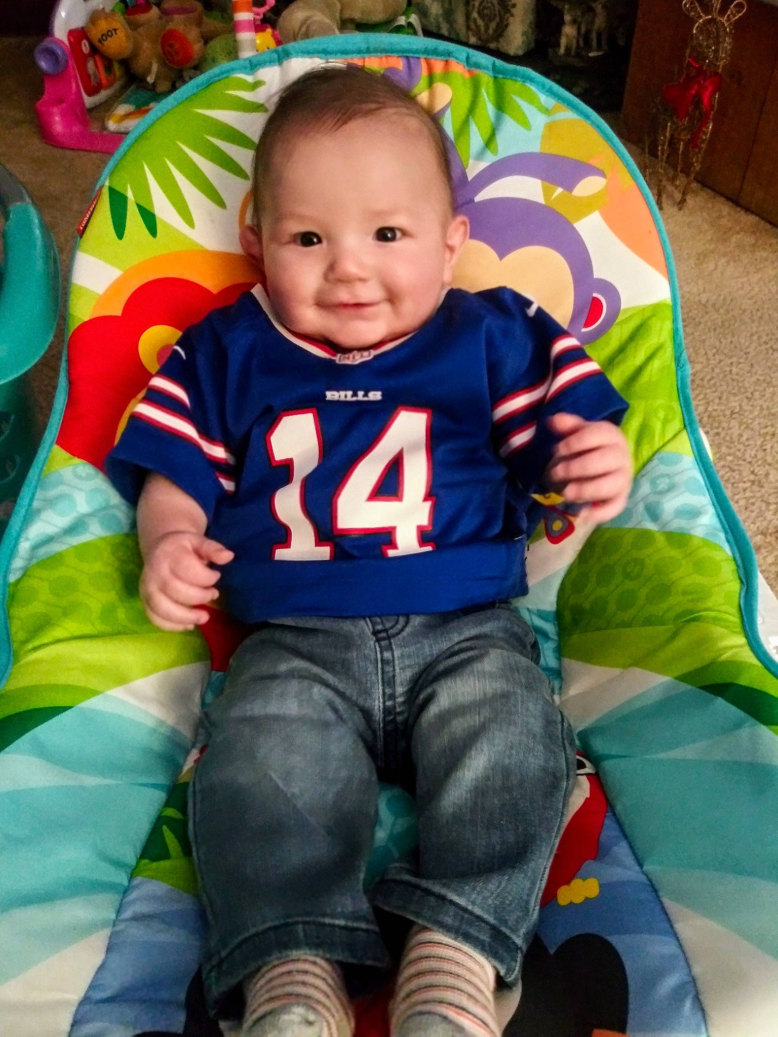 Johnathon joined the competition — help win amazing prizes! baby, child, eye, fun, joy, person, play, product, sitting, skin, smile, toddler