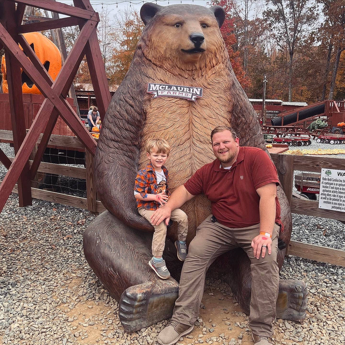 Lilah is registered to the contest to win money with this photo: bear, brown_bear, carnivore, fun, fur, grizzly_bear, joy, kodiak_bear, leisure, luggage_and_bags, mammal, person, recreation, sitting, smile, snout, teddy_bear, terrestrial_animal, tourism, tree