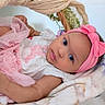 Zaniyah joined the competition — help win amazing prizes! baby, infant, girl, basket, pink_headband, bow, blanket, dress, frilly, soft_texture, flower, decor, cute, portrait, indoor, child, skin, eyes, smile, resting