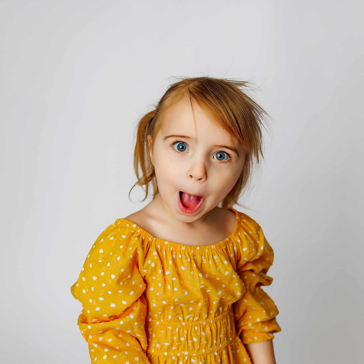 Rin joined the competition — help win amazing prizes! blonde, blouse, bodypart, child, clothing, dress, face, female, finger, girl, hair, happy, head, mouth, person, photography, portrait, smile, surprised, tongue